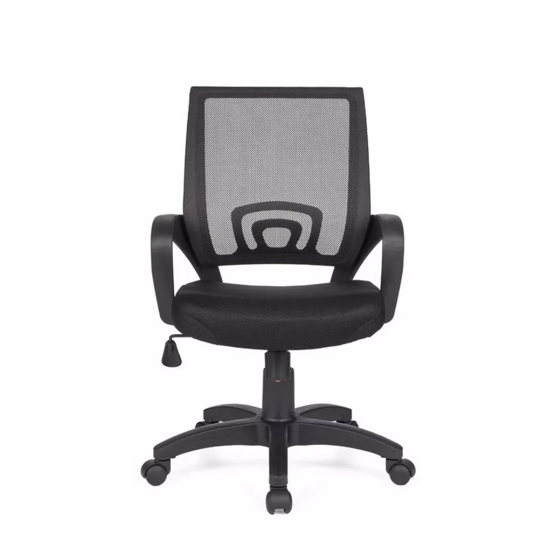 Ergonomischer Bürostuhl in Schwarz höhenverstellbarem Sitz günstig online kaufen