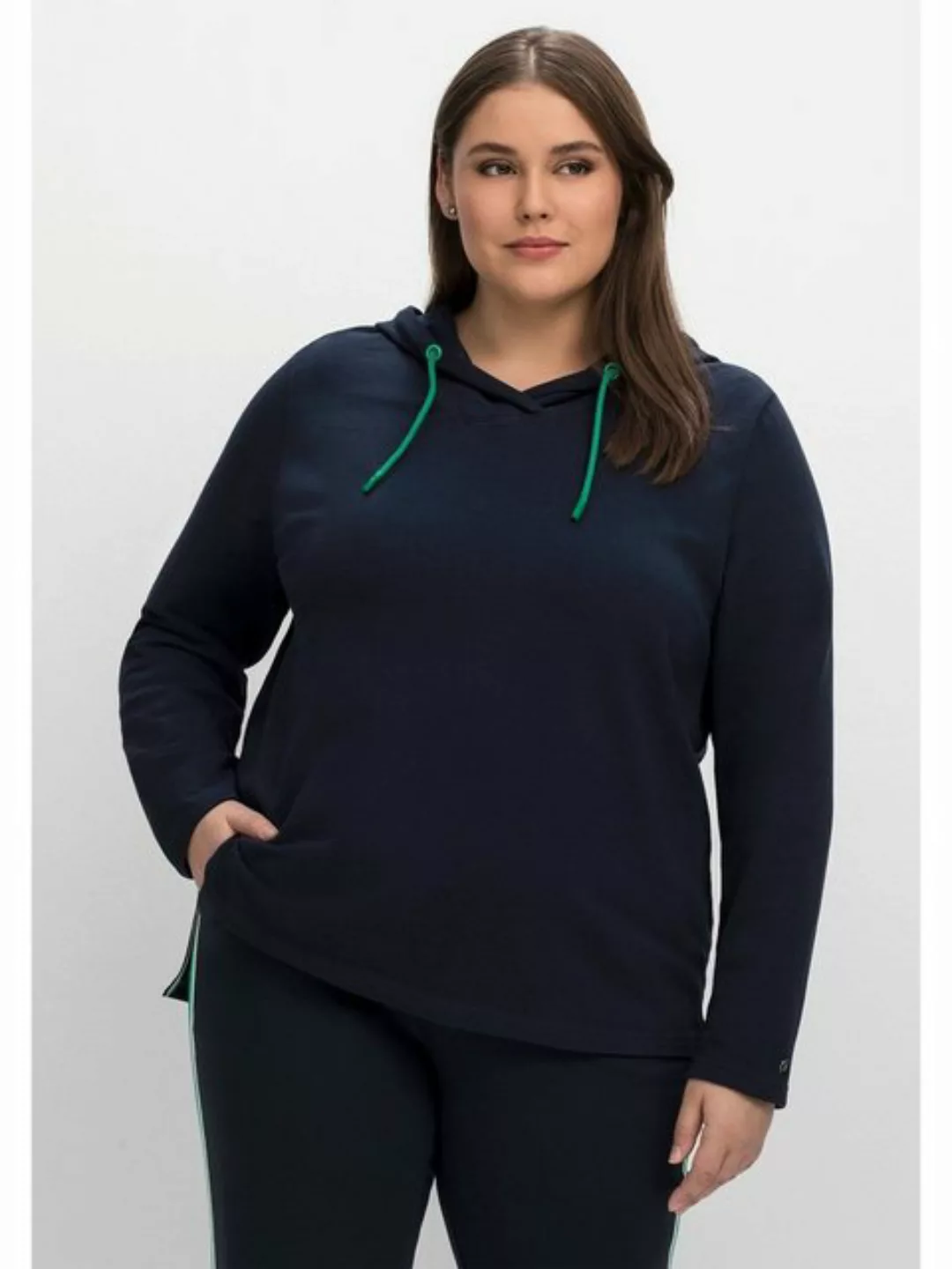 Sheego Sweatshirt "Große Größen", mit verlängerter Rückenpartie günstig online kaufen