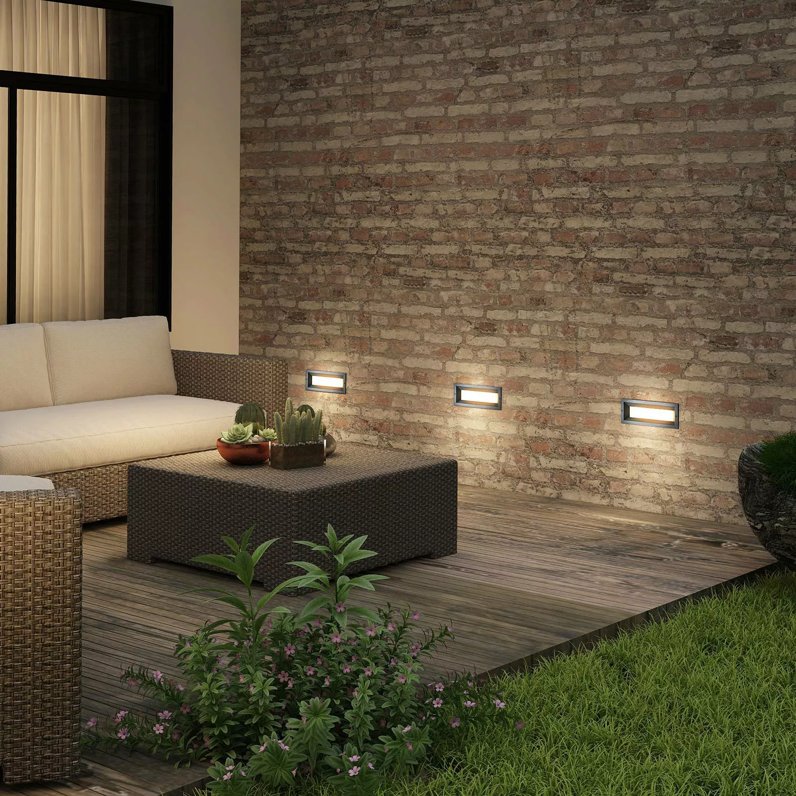 Lucande Lachlain LED-Wandeinbaulampe für außen günstig online kaufen