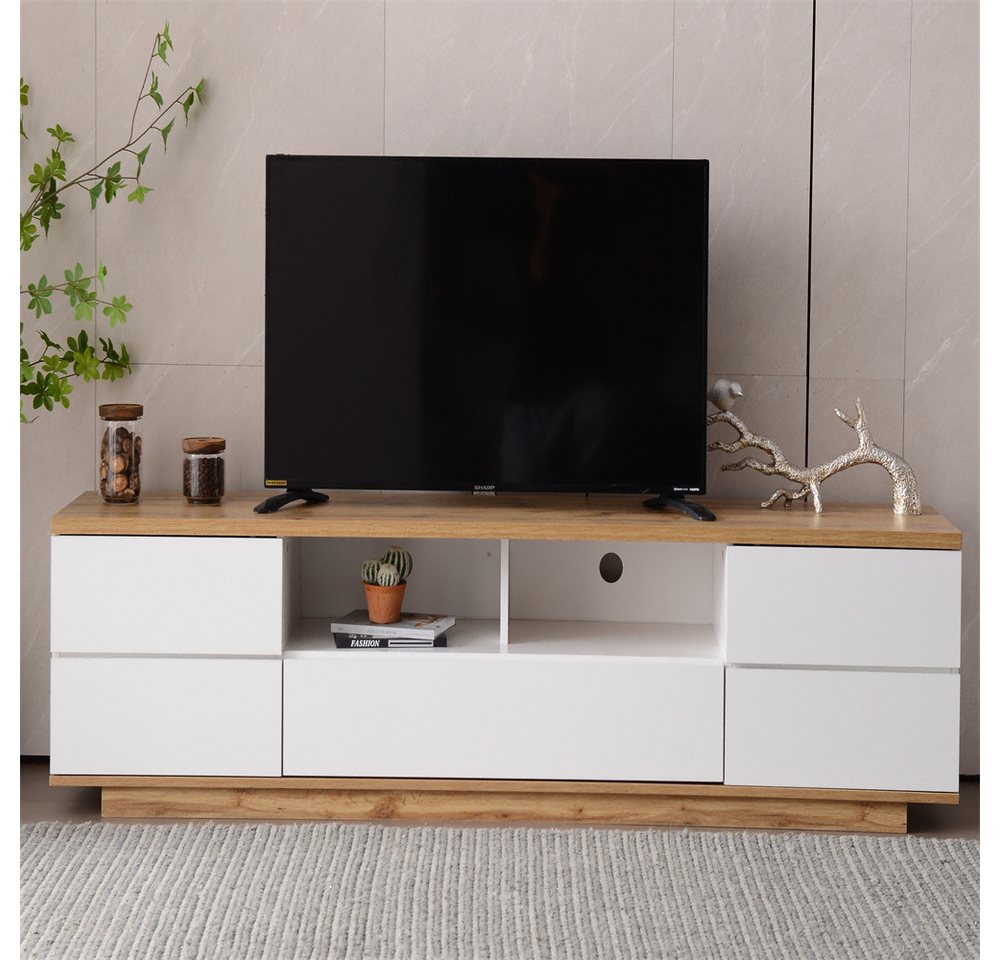 XDeer TV-Schrank Moderner Farbblock-TV-Schrank in weißer Ausführung TV-Schr günstig online kaufen