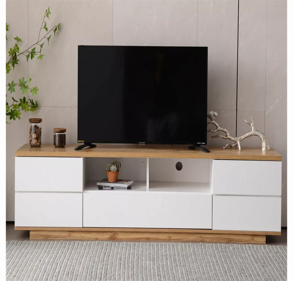 XDeer TV-Schrank Moderner Farbblock-TV-Schrank in weißer Ausführung TV-Schr günstig online kaufen