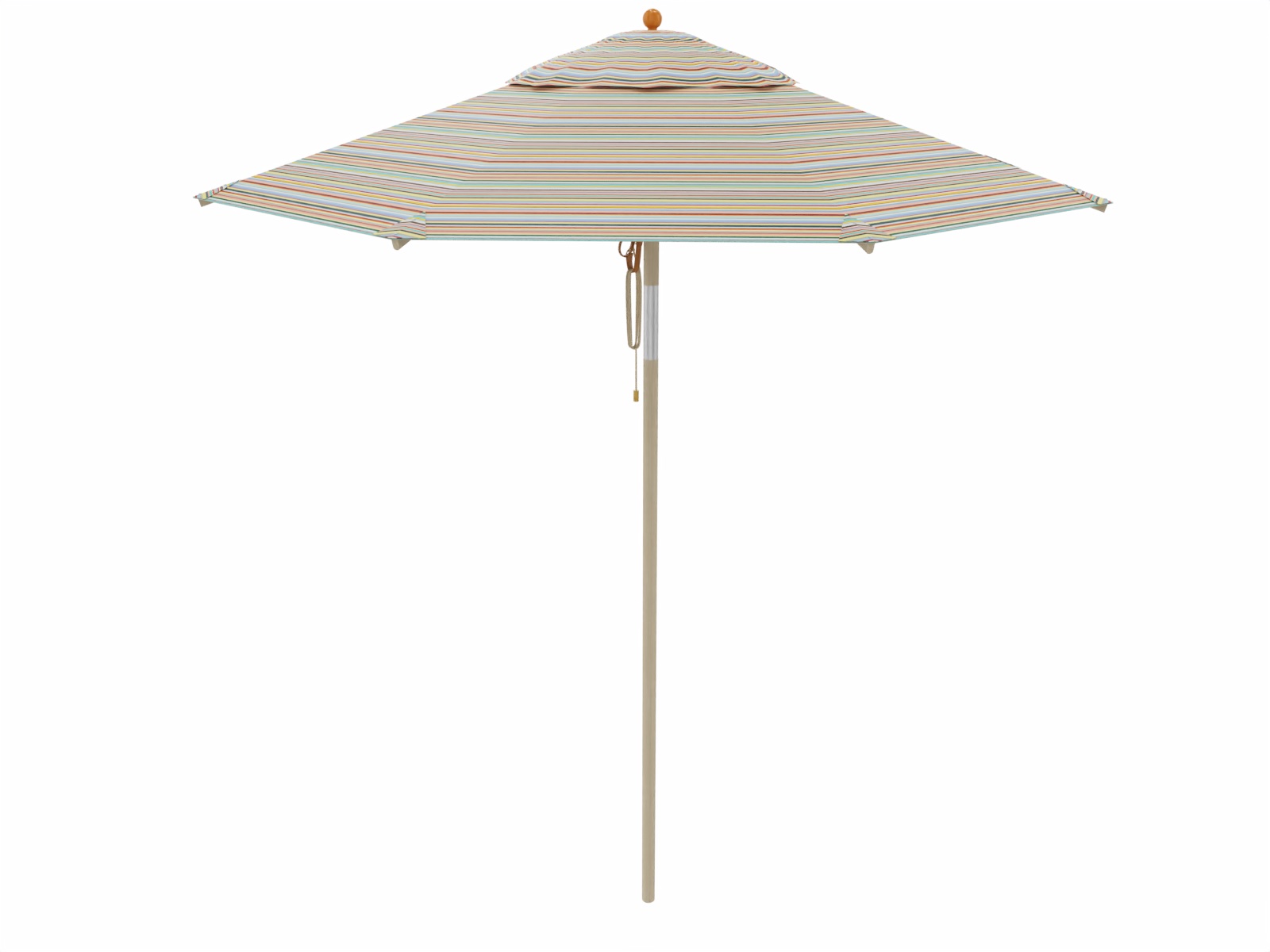 Kleiner Sonnenschirm Ø 210 cm Klassiker Multicolor mini, mit Flaschenzug un günstig online kaufen