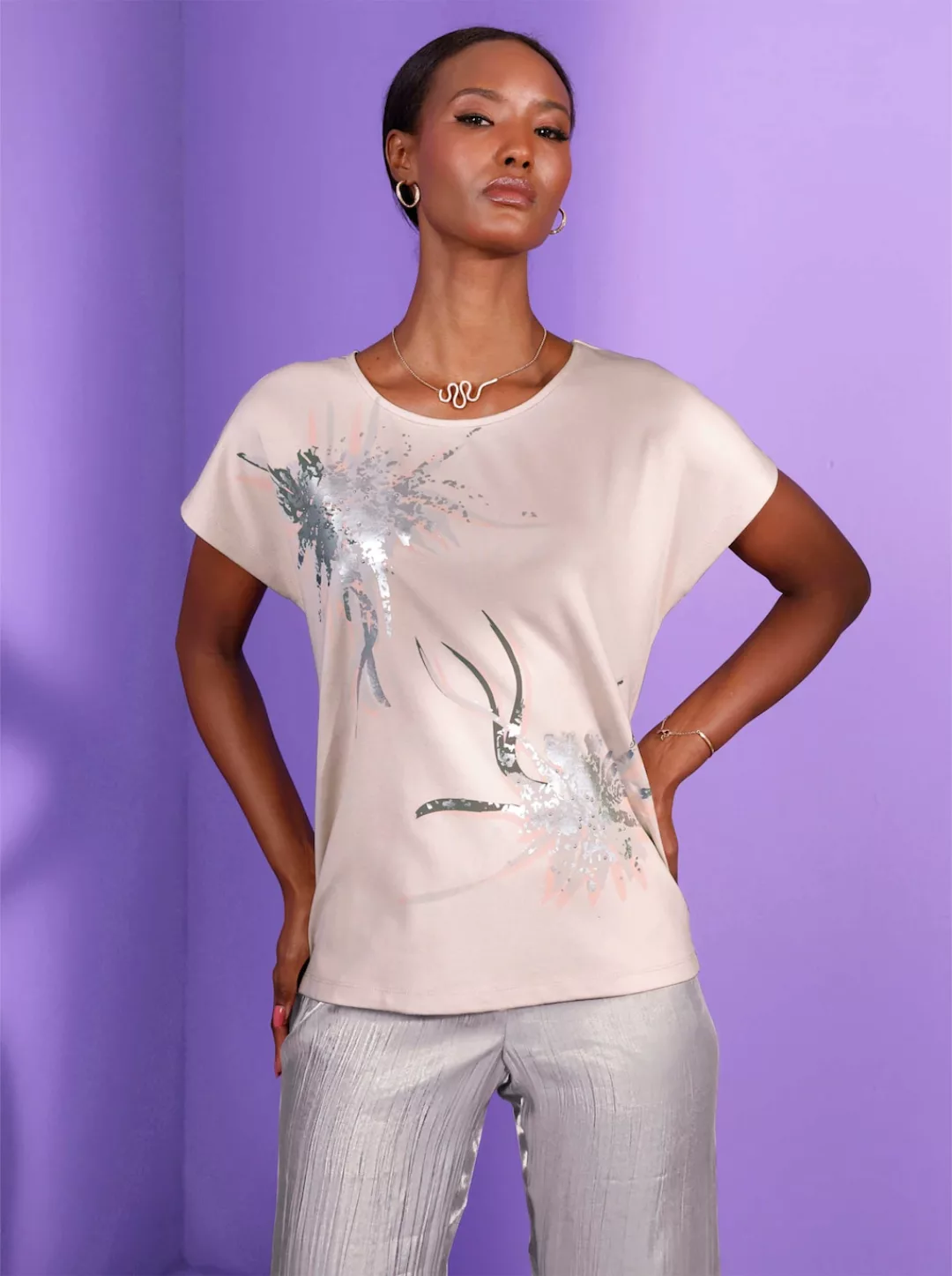 creation L Kurzarmshirt "Shirt", (1 tlg.) günstig online kaufen