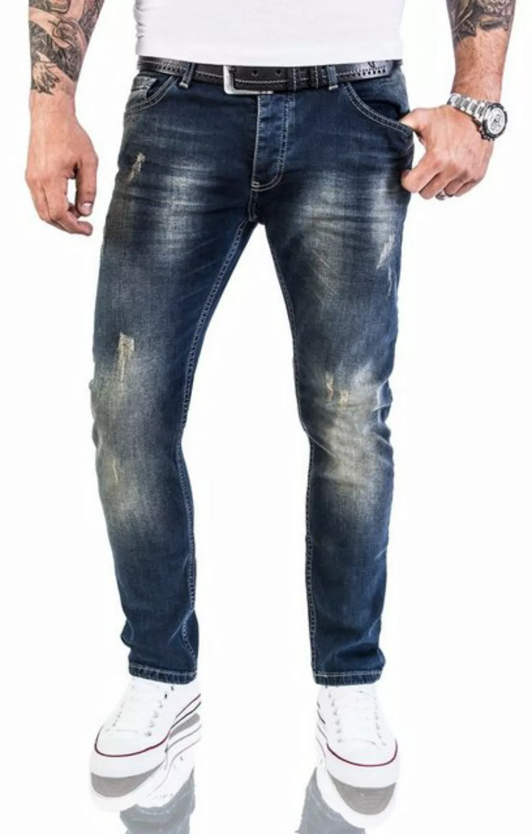 Rock Creek Slim-fit-Jeans Herren Jeans Slim Fit Blau M21 günstig online kaufen