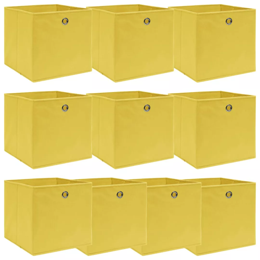Aufbewahrungsboxen 10 Stk. Gelb 32×32×32 Cm Stoff günstig online kaufen