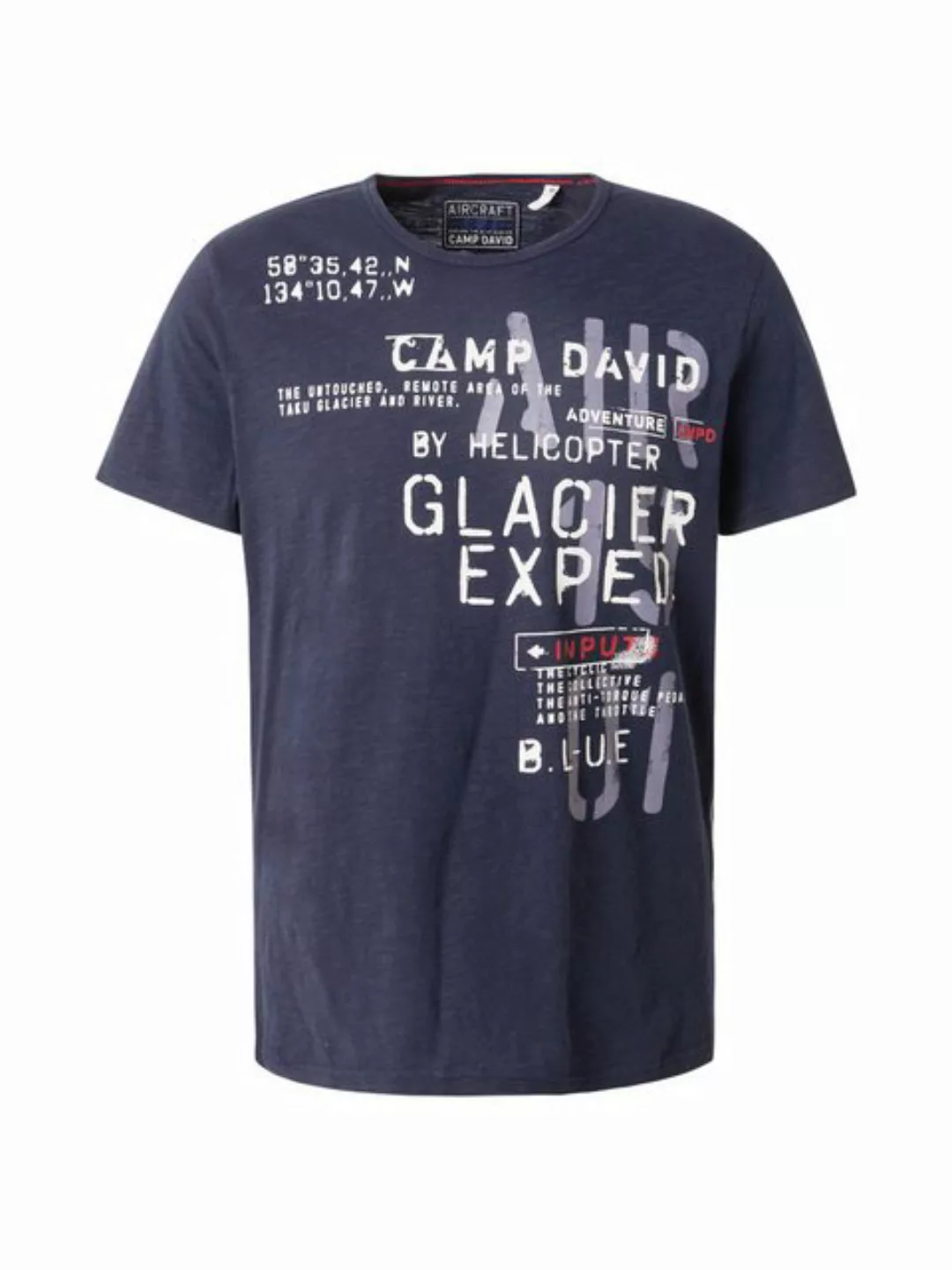 CAMP DAVID Langarmhemd mit mehreren Prints günstig online kaufen