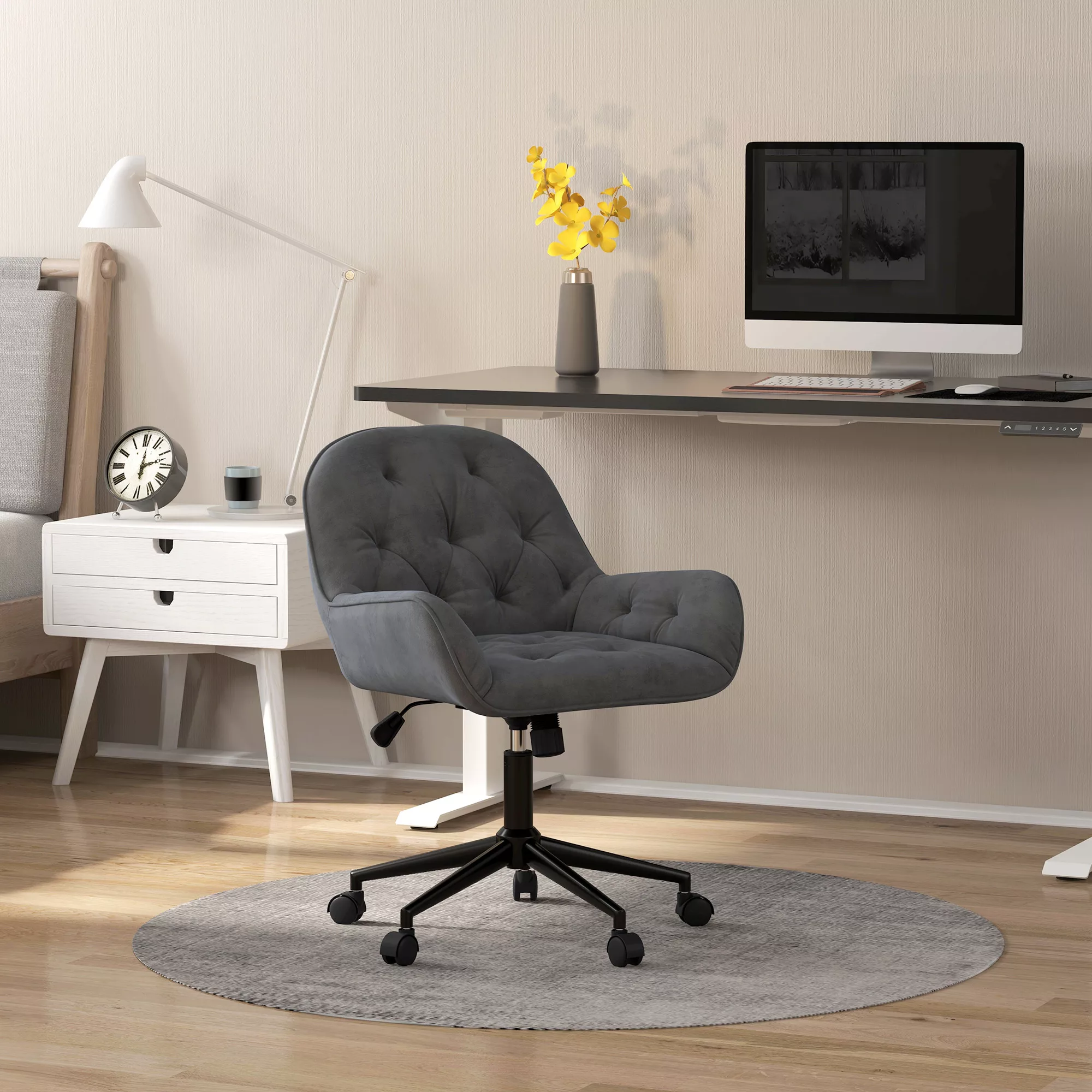 Vinsetto Bürostuhl  Schreibtischstuhl mit Wippfunktion, höhenverstellbar, e günstig online kaufen