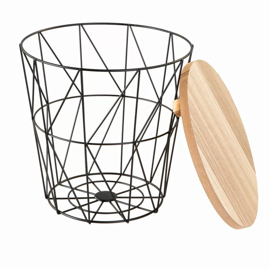 MICA Dekokorb Beistelltisch schwarz/braun - ca. günstig online kaufen