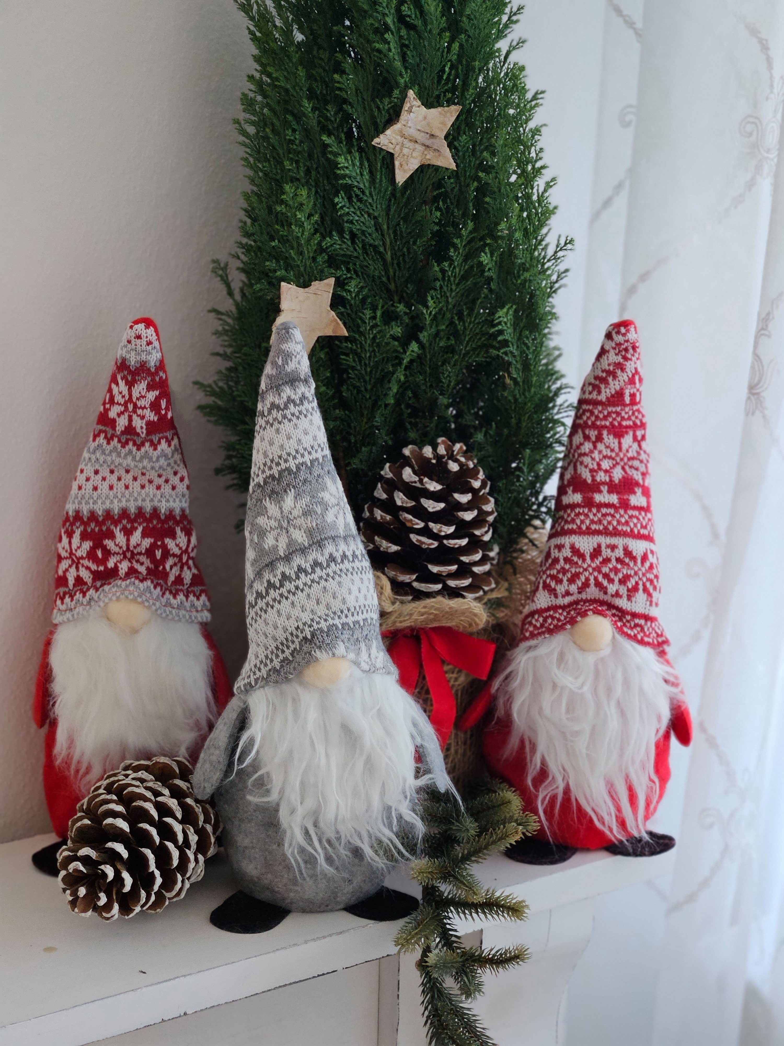 Meinposten Weihnachtsfigur 3 Wichtel aus Filz günstig online kaufen