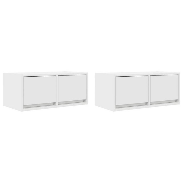 vidaXL TV-Schrank TV-Schränke 2 Stk. Weiß 60x31x25,5 cm Holzwerkstoff (1-St günstig online kaufen