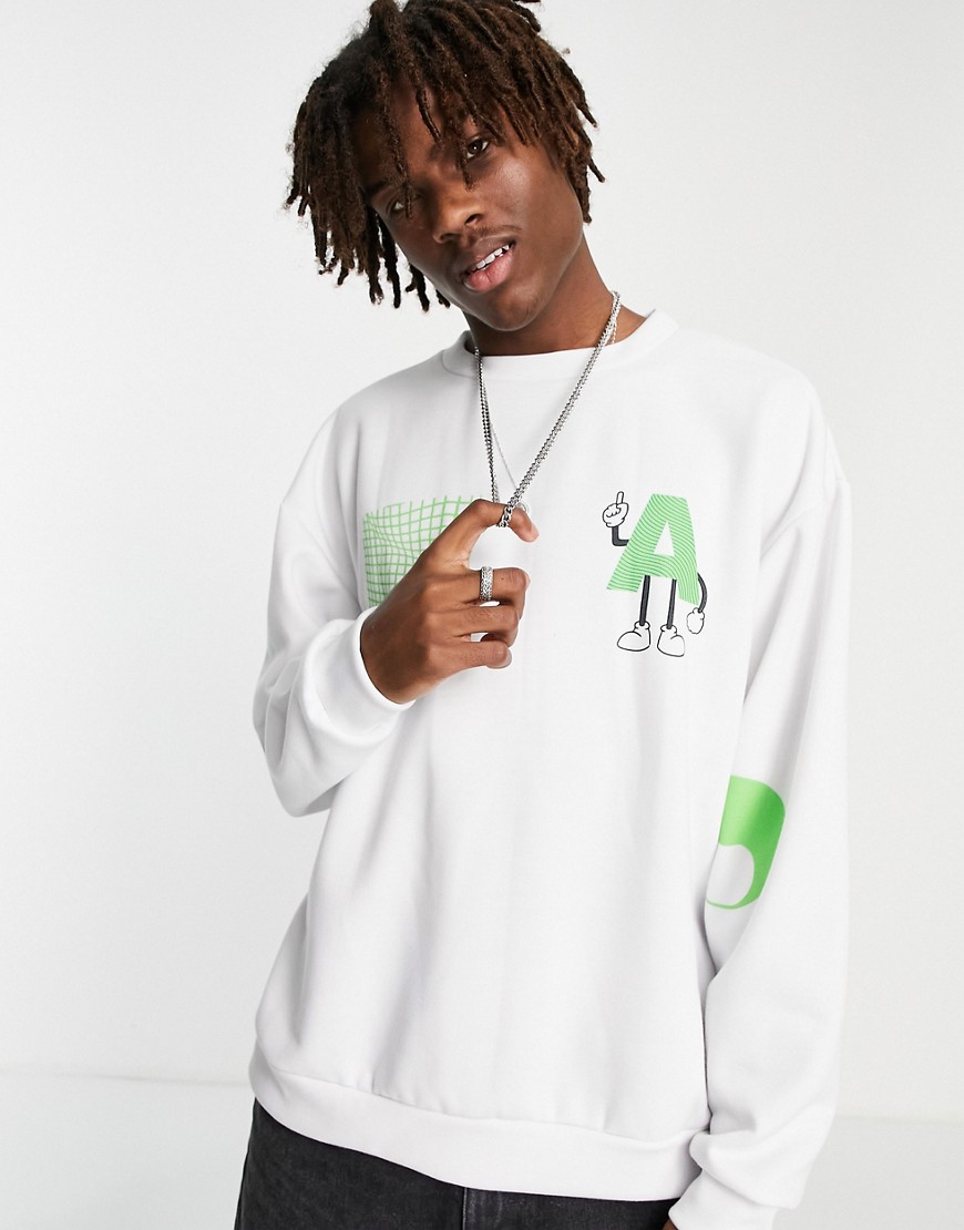 Another Reason – Ying – Sweatshirt in Weiß günstig online kaufen