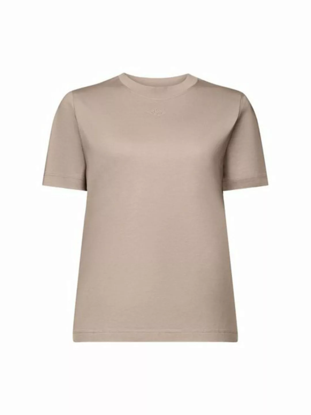 Esprit T-Shirt T-Shirt aus Pima-Baumwolle mit Logostickerei (1-tlg) günstig online kaufen