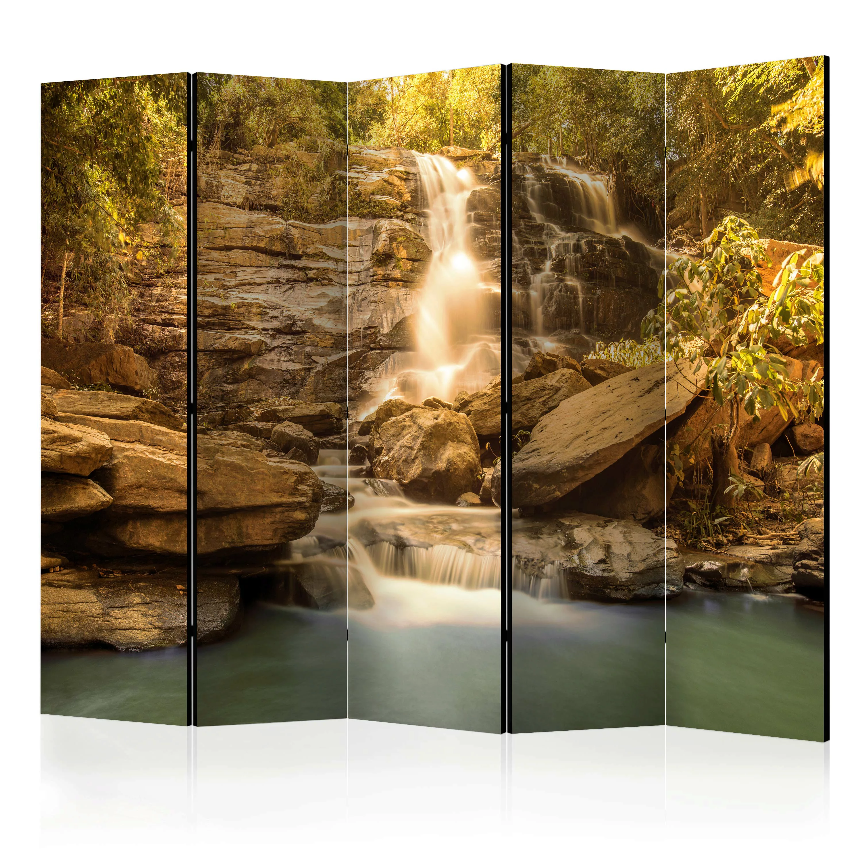 5-teiliges Paravent - Sunny Waterfall Ii [room Dividers] günstig online kaufen