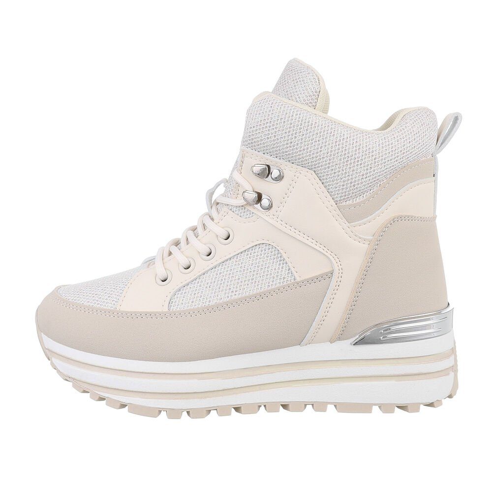 Ital-Design Damen High-Top Freizeit Sneakerboots Keilabsatz/Wedge günstig online kaufen