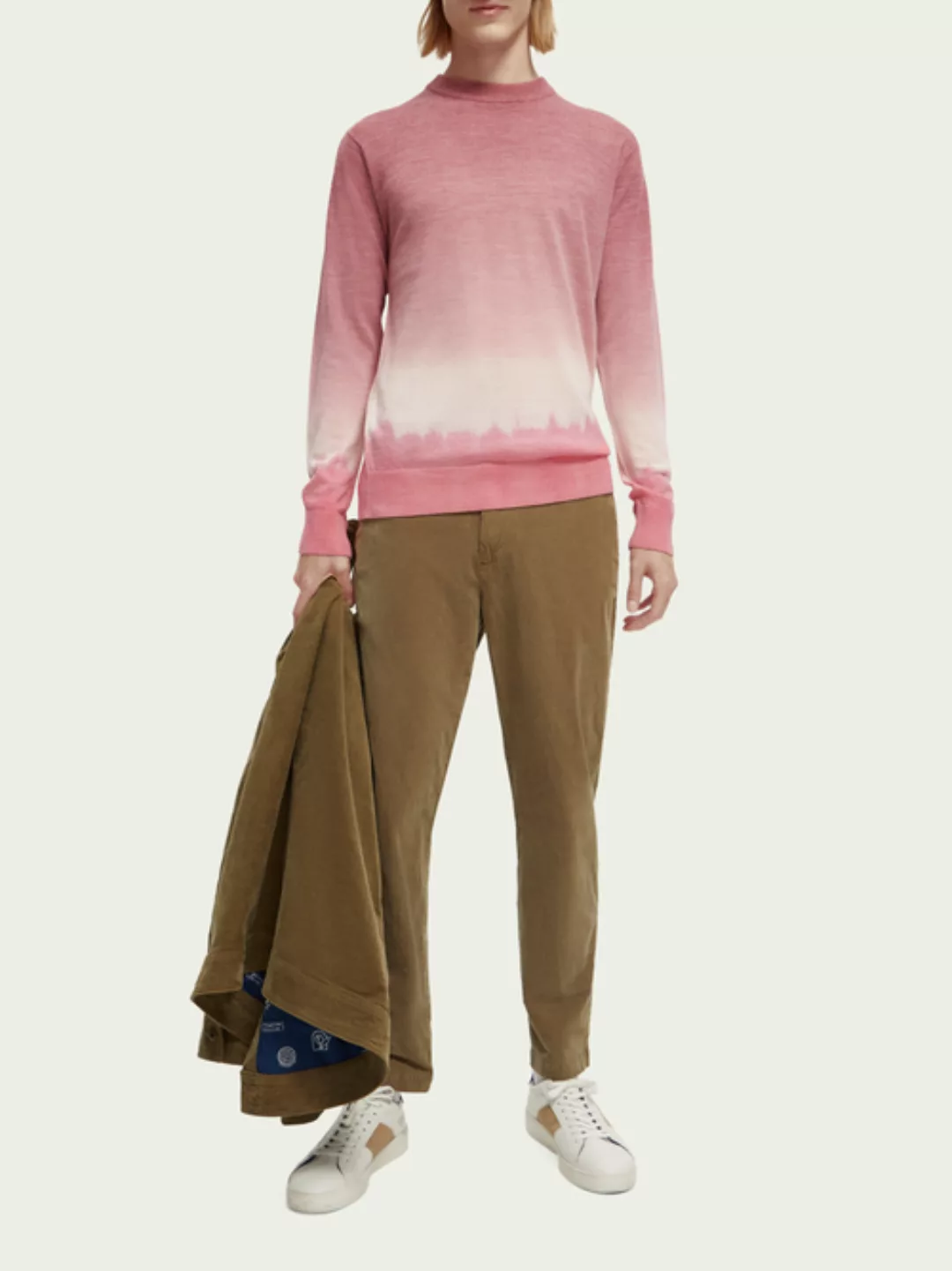 Scotch & Soda „Tie-Dye“-Pullover aus einer Wollmischung mit Farbverlauf günstig online kaufen