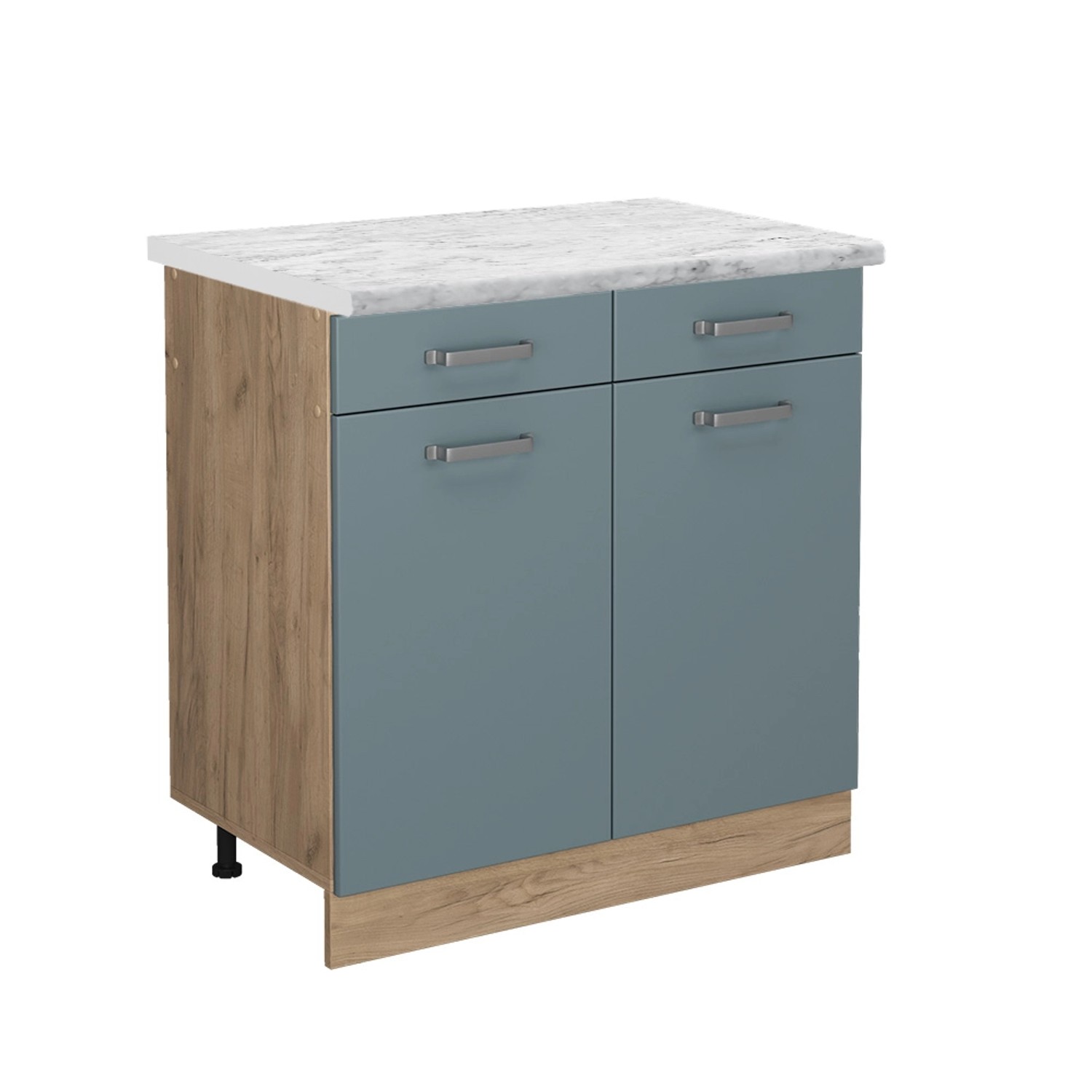 Vicco Unterschrank R-Line, Blau-Grau/Goldkraft Eiche, 80 günstig online kaufen