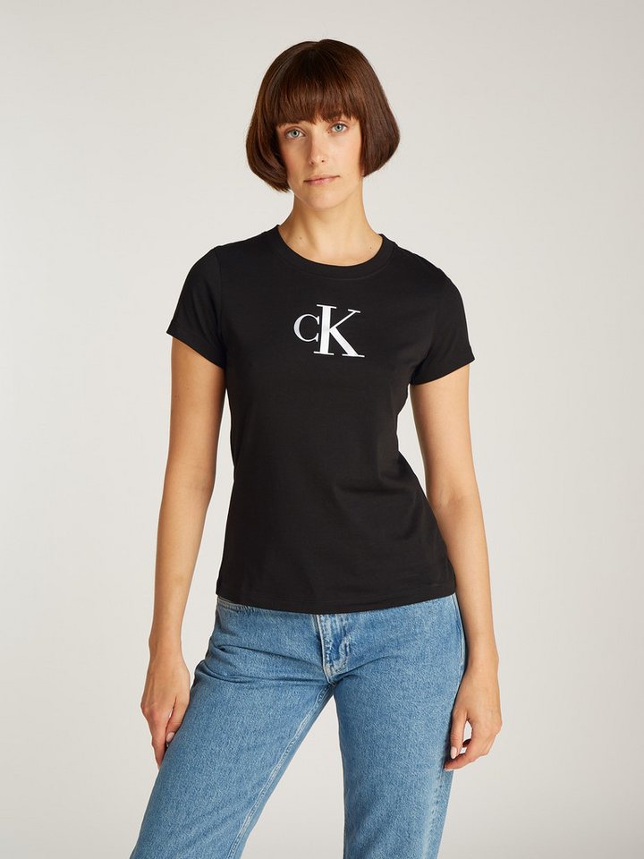 Calvin Klein Jeans T-Shirt mit Logomarkenlabel günstig online kaufen