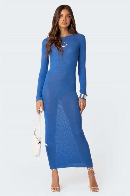 RUZU UG Dirndl Strickkleid Kleid Midikleid einfarbig rückenfrei sexy enge T günstig online kaufen