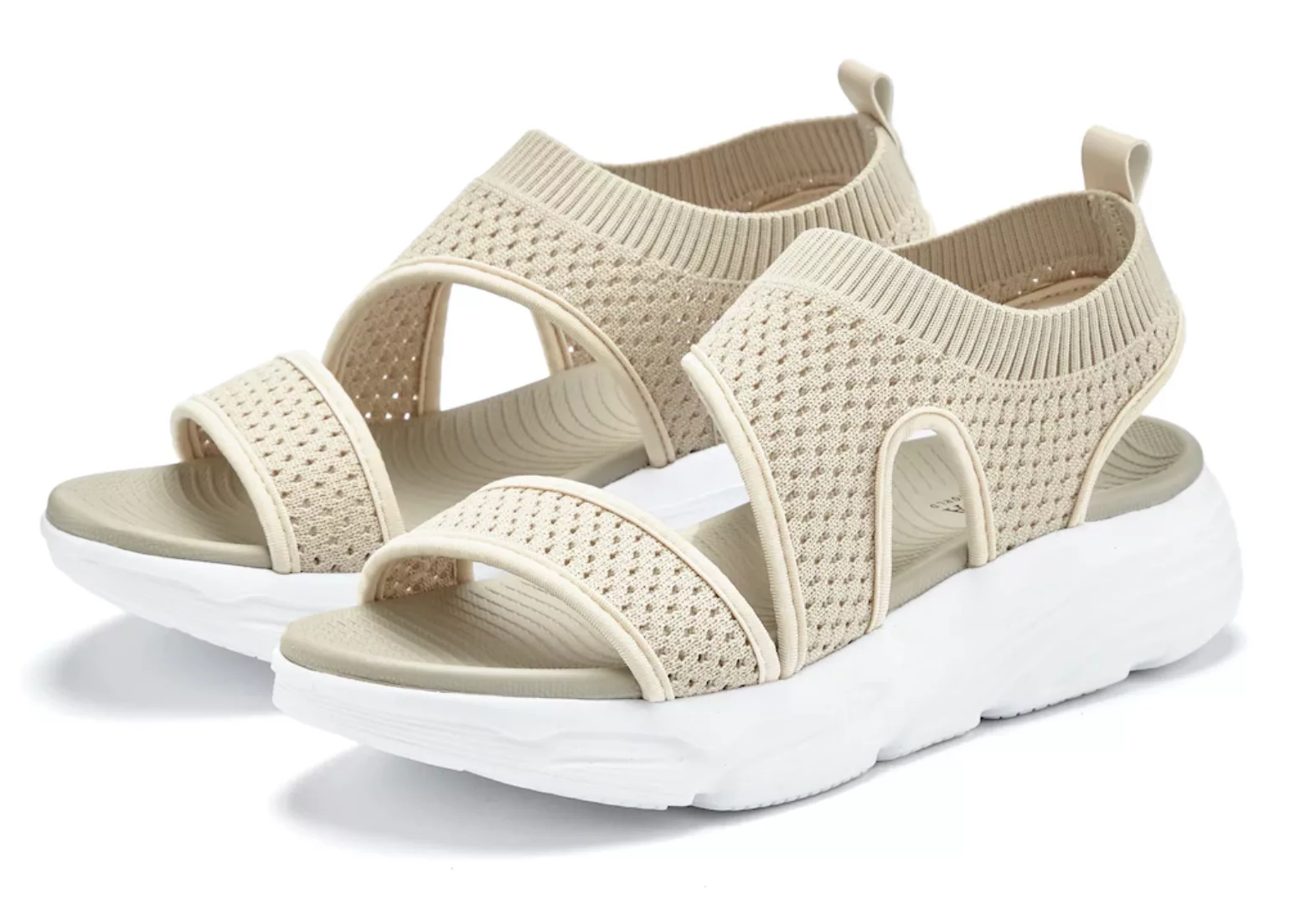 LASCANA Sandale, Sandalette, Sommerschuh aus elastischem Textil besonders l günstig online kaufen