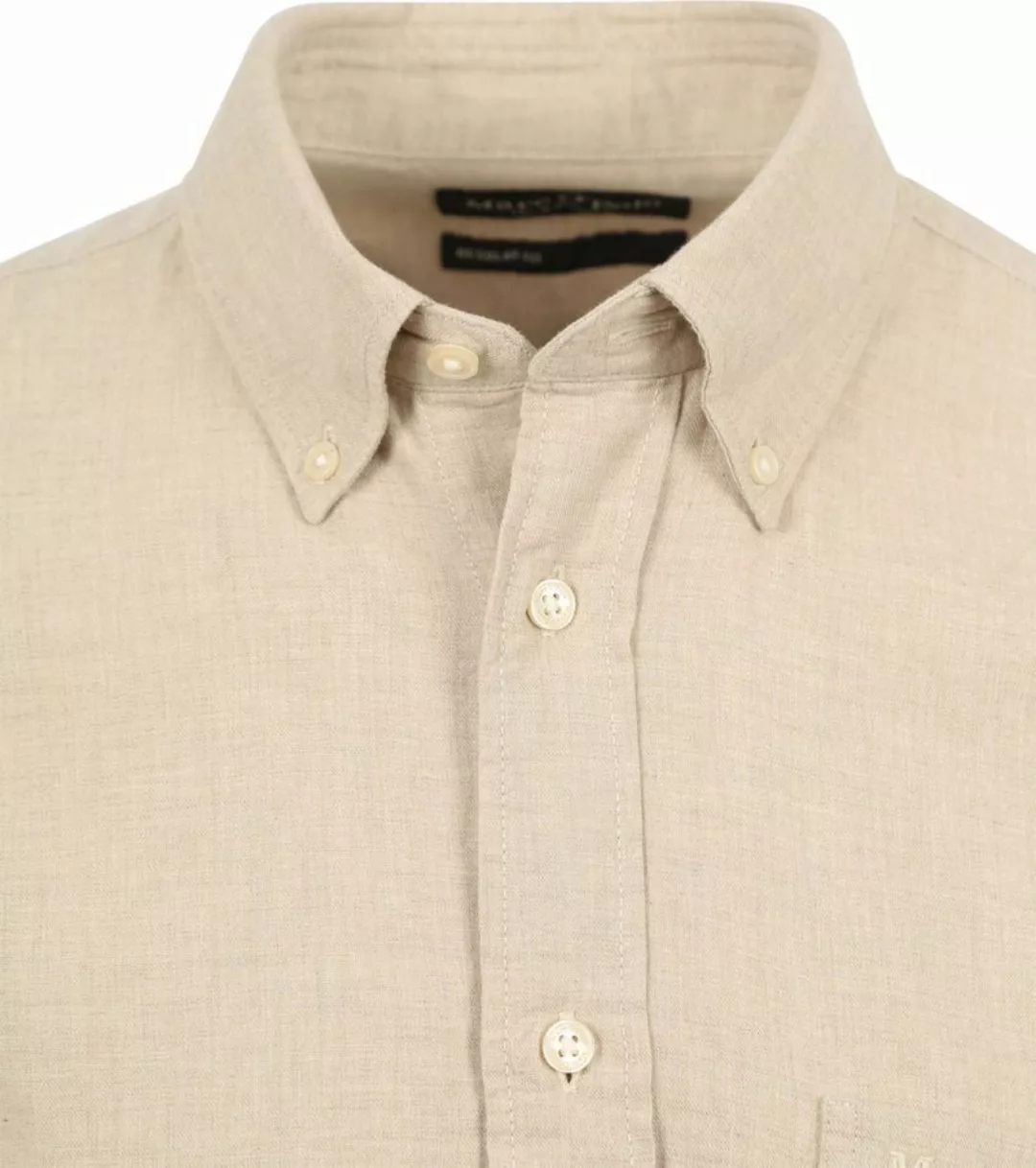 Marc O'Polo Hemd Twill Beige - Größe M günstig online kaufen