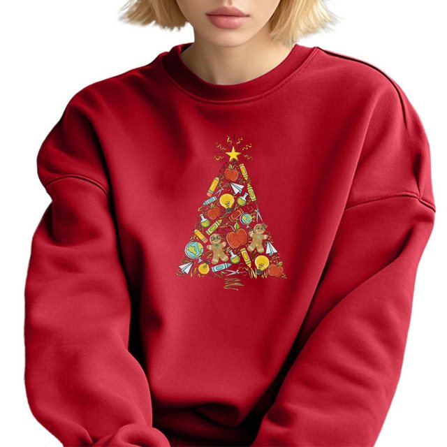 MC Star Kapuzensweatshirt Weihnachtspullover Damen Merry Christmas Sweatshi günstig online kaufen