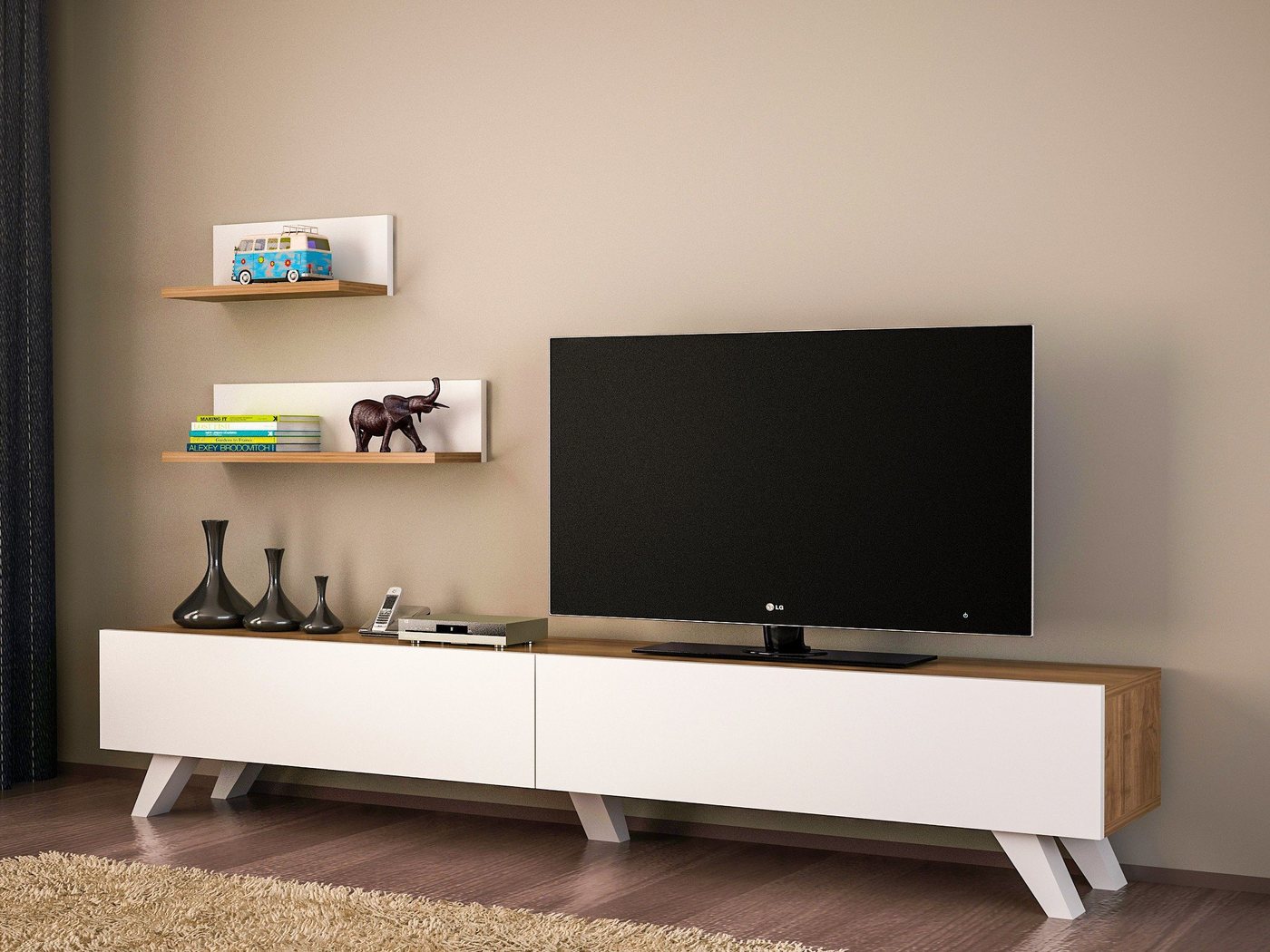 Skye Decor TV-Schrank Schränke, 14,5x60x14,5 cm, 100% Melaminbeschichtete P günstig online kaufen