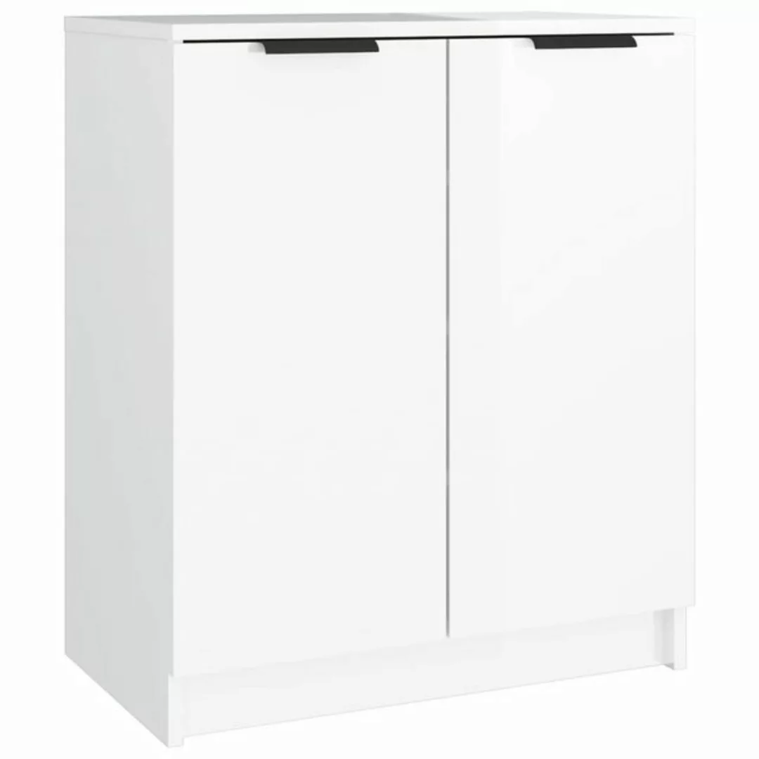 furnicato Schuhschrank Hochglanz-Weiß 59x35x70 cm Holzwerkstoff günstig online kaufen