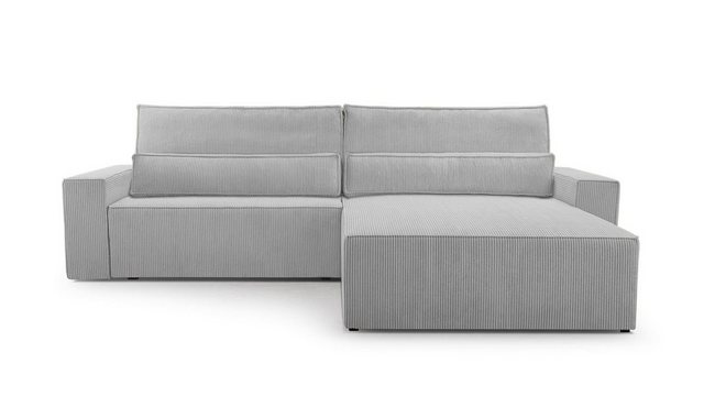 MOEBLO Ecksofa DENVER, Ottomane beidseitig montierbar Couch Cord für Wohnzi günstig online kaufen
