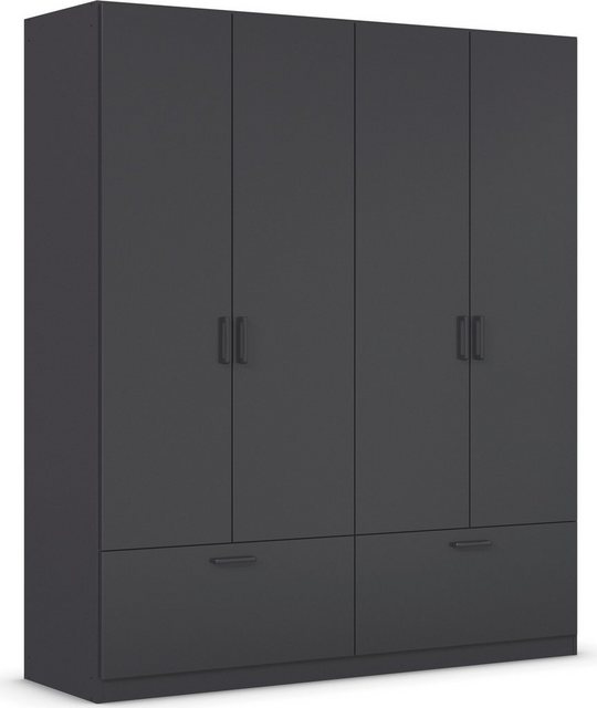 rauch Drehtürenschrank "Bari", mit Schubkästen und Metallgriff in Graumetal günstig online kaufen