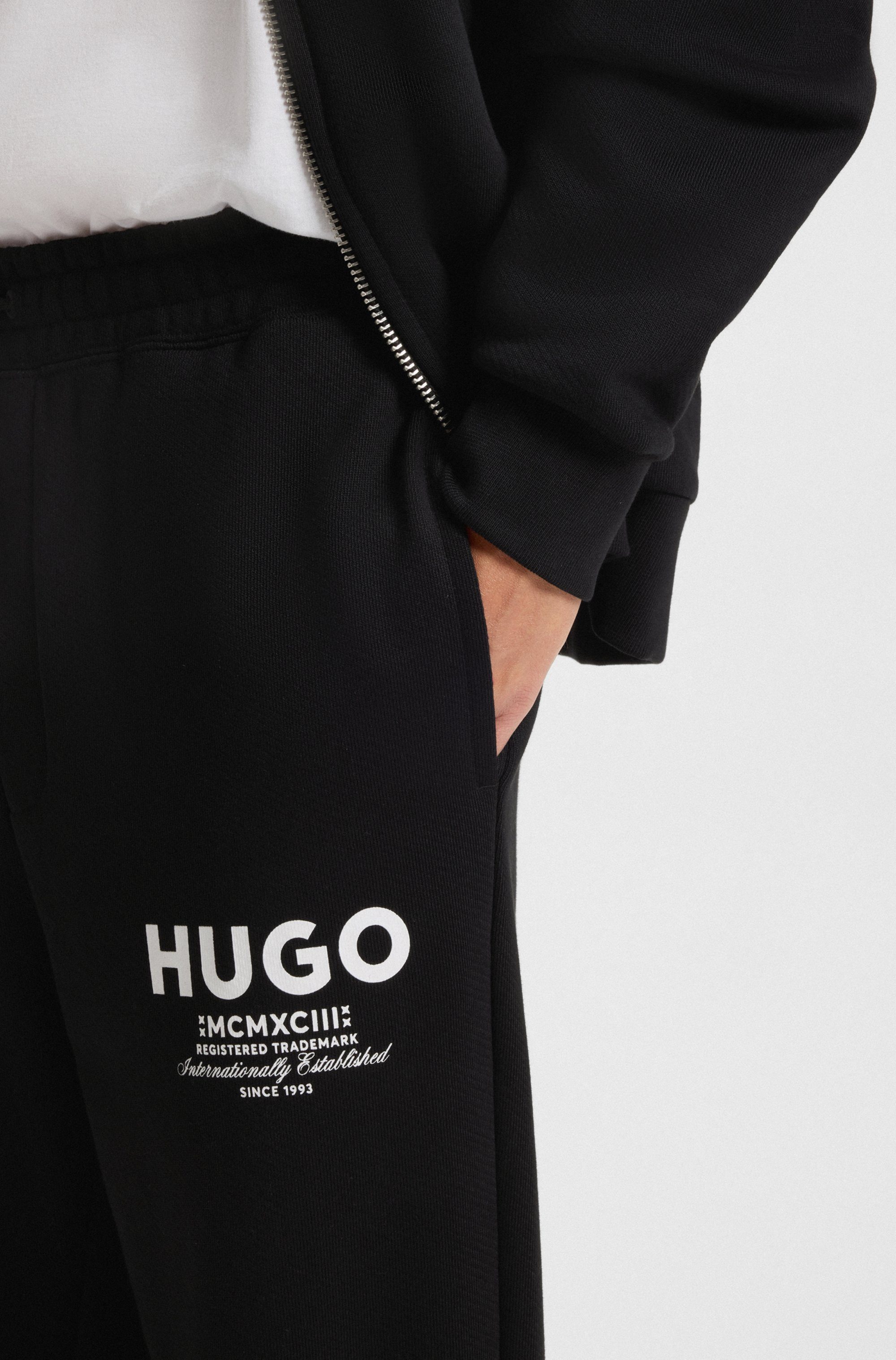 HUGO Blue Jogginghose Nevez mit Beinbündchen günstig online kaufen