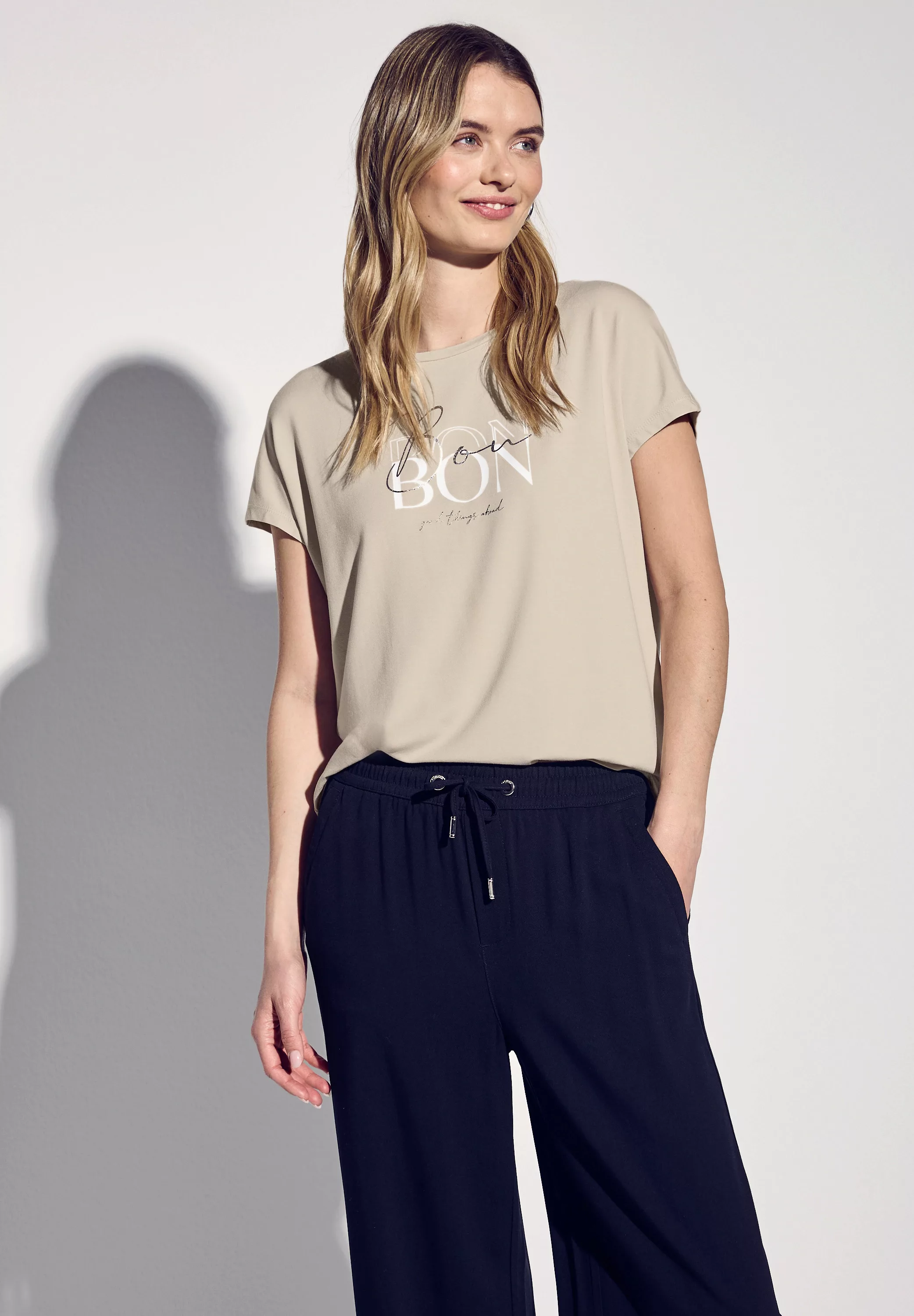 STREET ONE T-Shirt, aus softem Materialmix günstig online kaufen