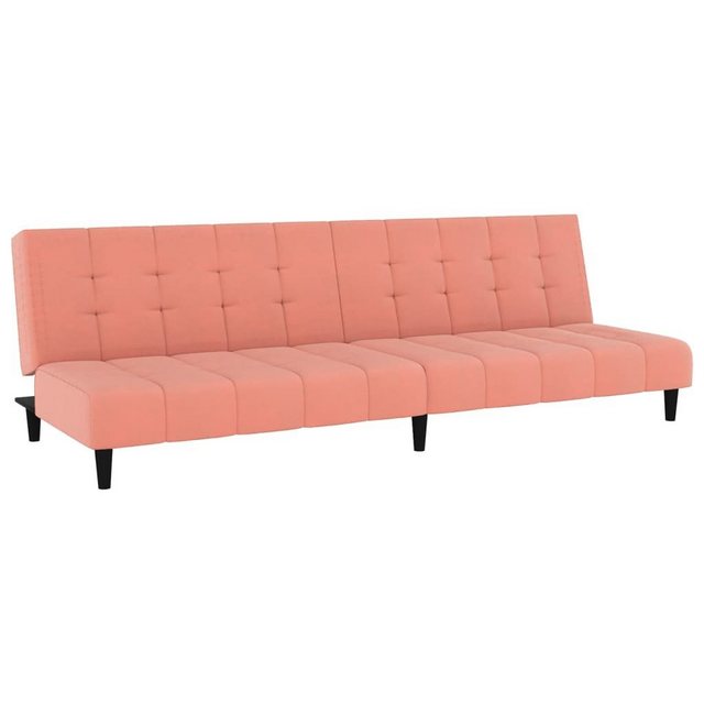 vidaXL Sofa Schlafsofa 2-Sitzer Rosa Samt günstig online kaufen