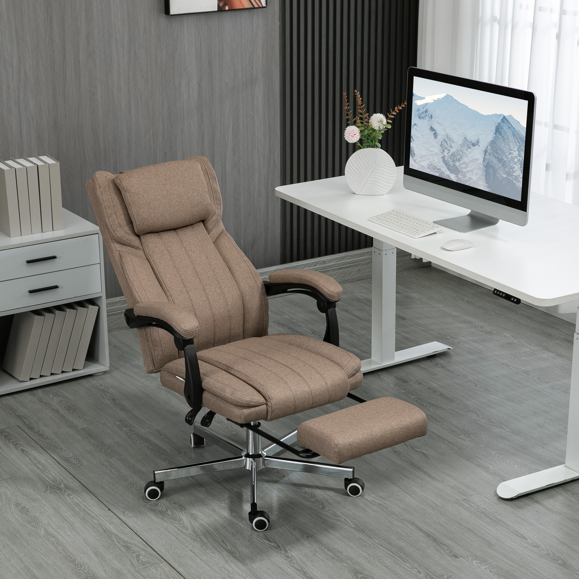 Vinsetto Bürostuhl mit 5 Massagemodi, ergonomischer Schreibtischstuhl mit v günstig online kaufen
