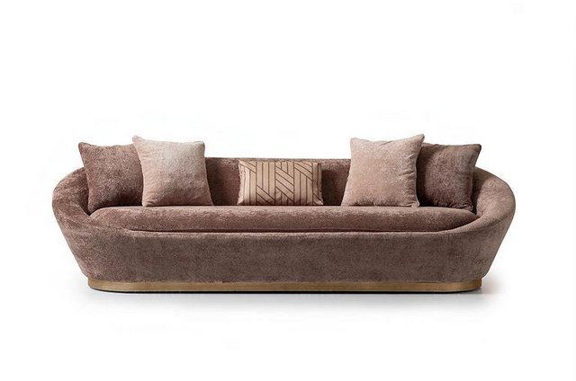 Xlmoebel Sofa Luxuriöses Beige Stoffsofa für drei Personen, Hergestellt in günstig online kaufen