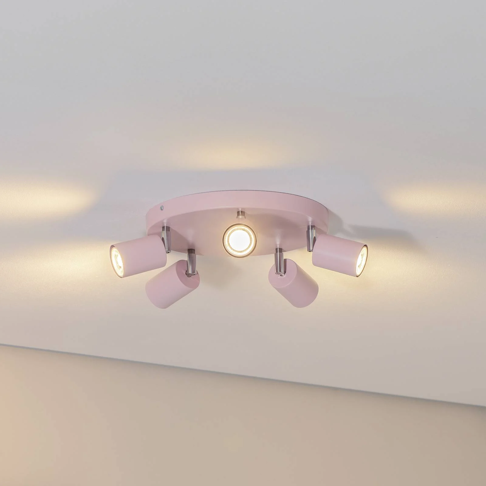 Deckenstrahler Fun, rosa, Ø 30 cm, verstellbar, GU10 günstig online kaufen