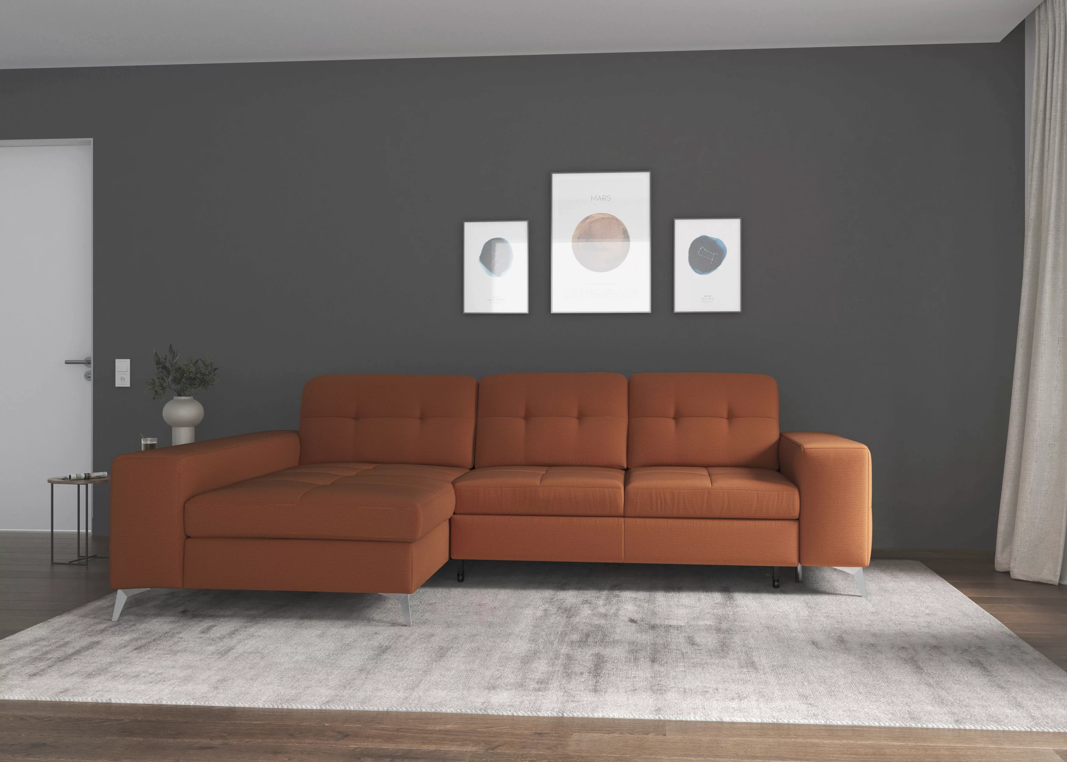 sit&more Ecksofa "Baviene L-Form", inklusive Sitztiefenverstellung und Fede günstig online kaufen