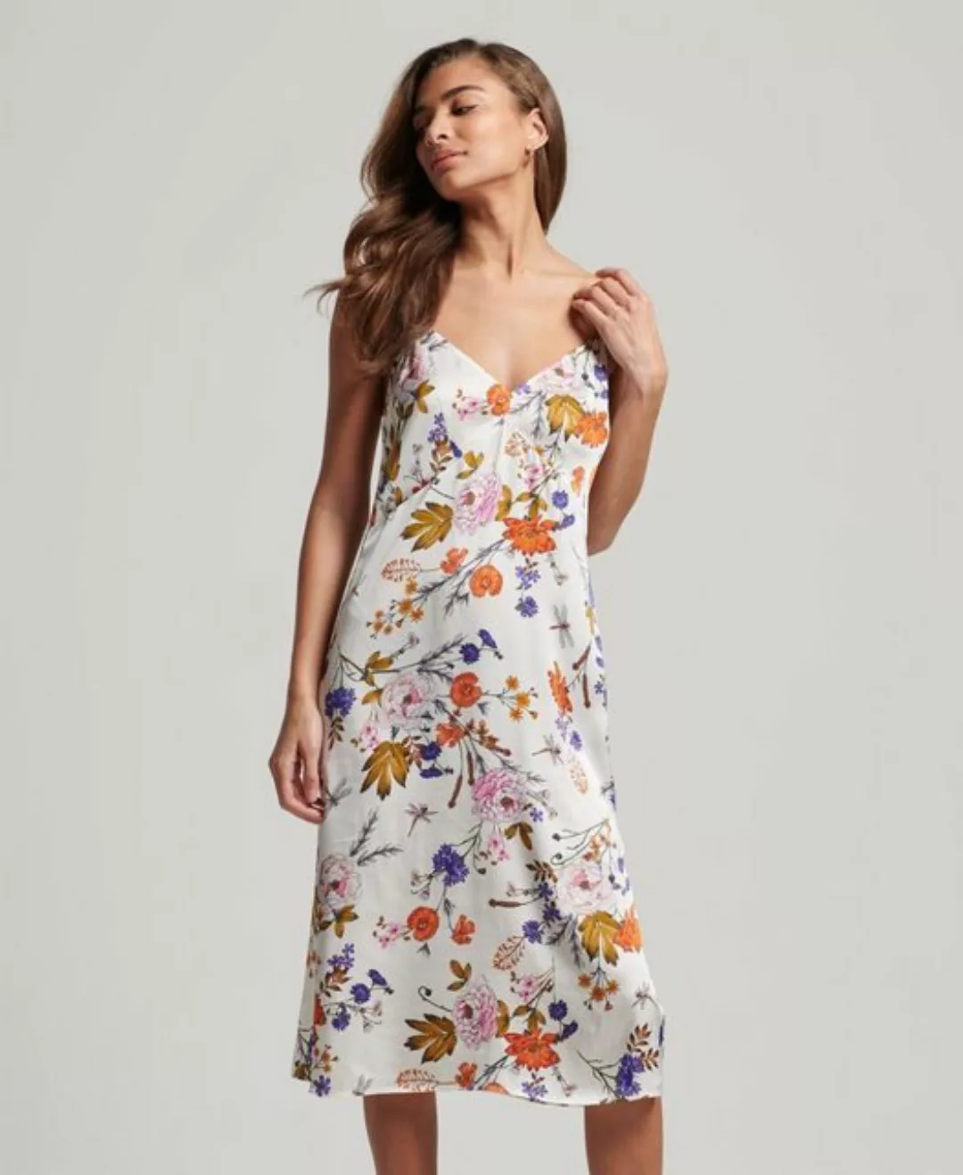 Superdry Midikleid SATIN CAMI MIDI SLIP DRESS Patrizia Floral Navy günstig online kaufen