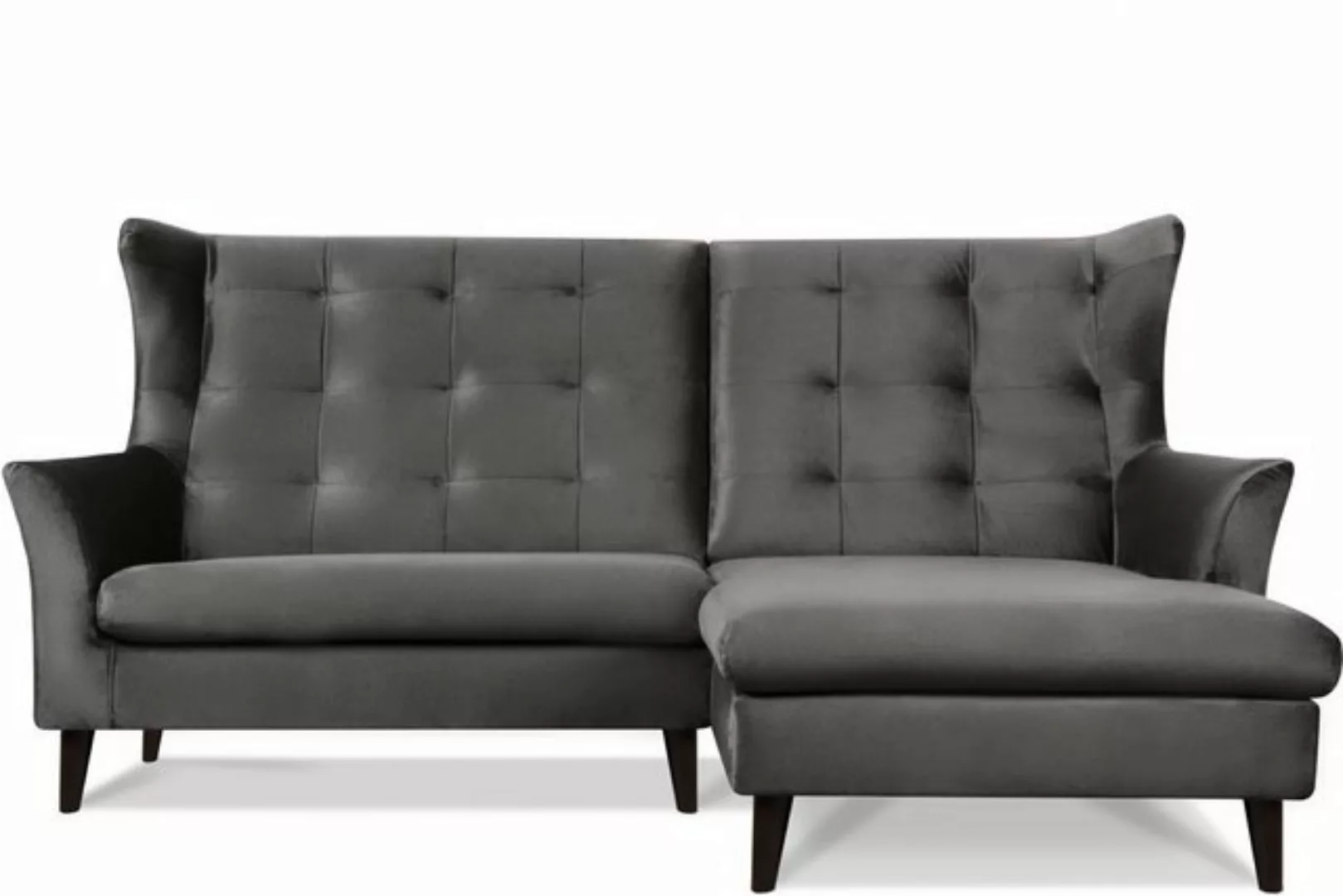 KONSIMO® Ecksofa SALIS Ecksofa mit Armlehne, gewellte Feder und Schaumstoff günstig online kaufen