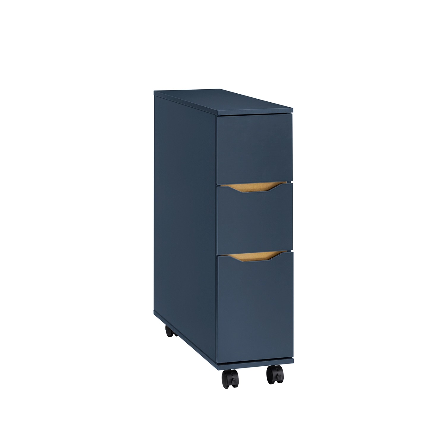 SoBuy Nischenregal mit 3 Schubladen Nischenwagen Schmales Regal Grau BZR191 günstig online kaufen