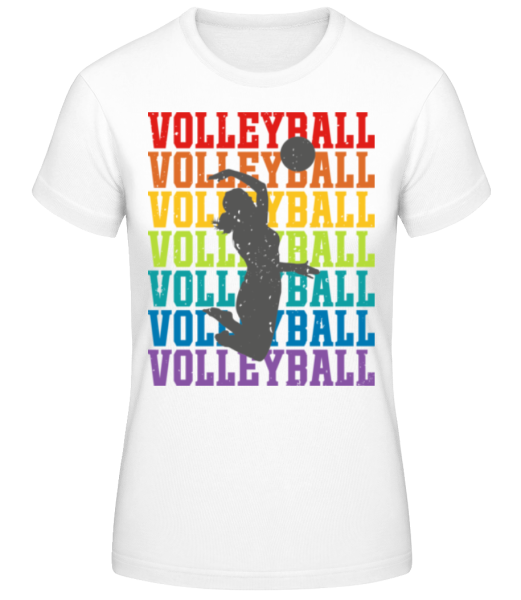 Volleyball Retro Woman · Frauen Basic T-Shirt günstig online kaufen