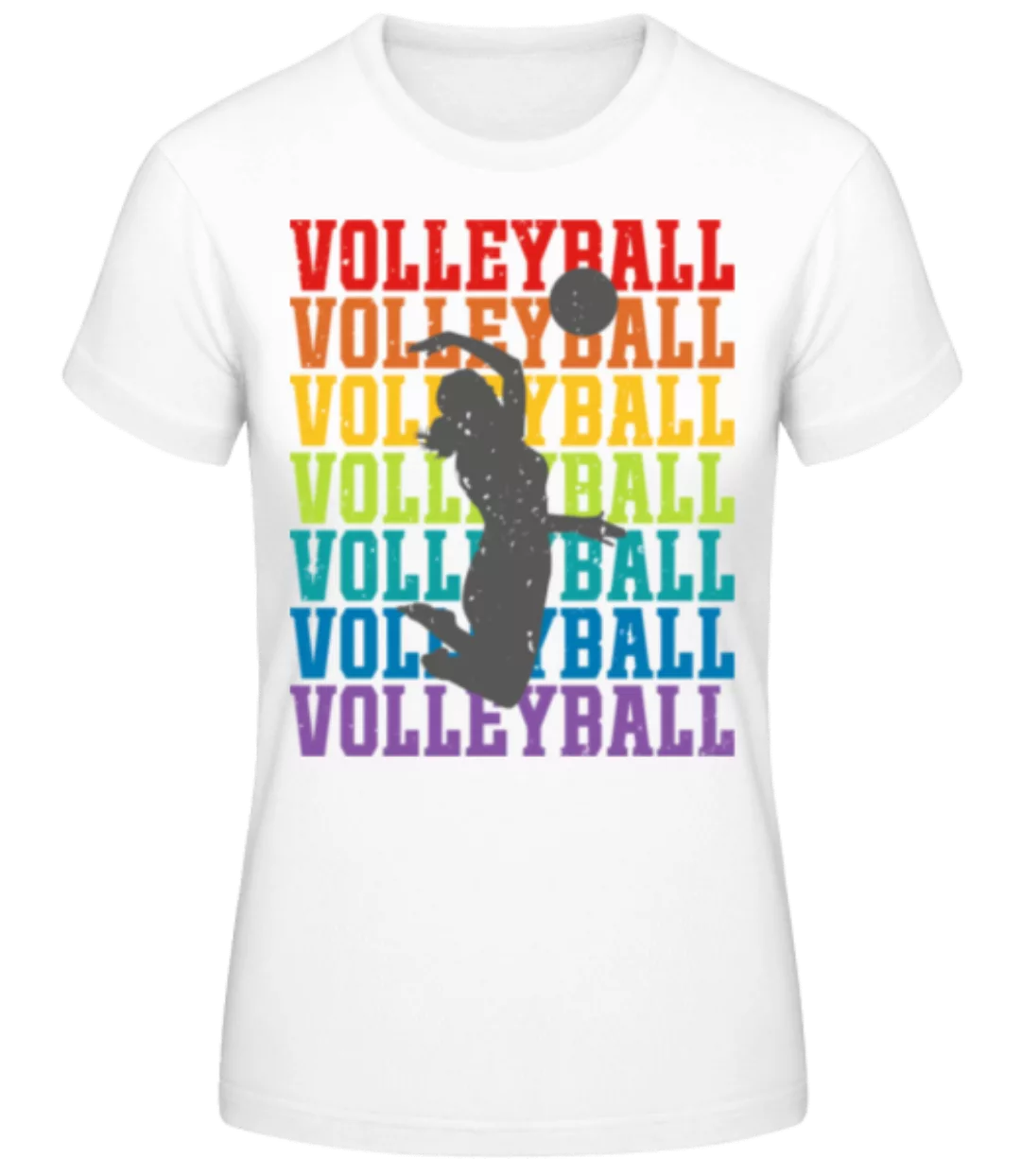 Volleyball Retro Woman · Frauen Basic T-Shirt günstig online kaufen