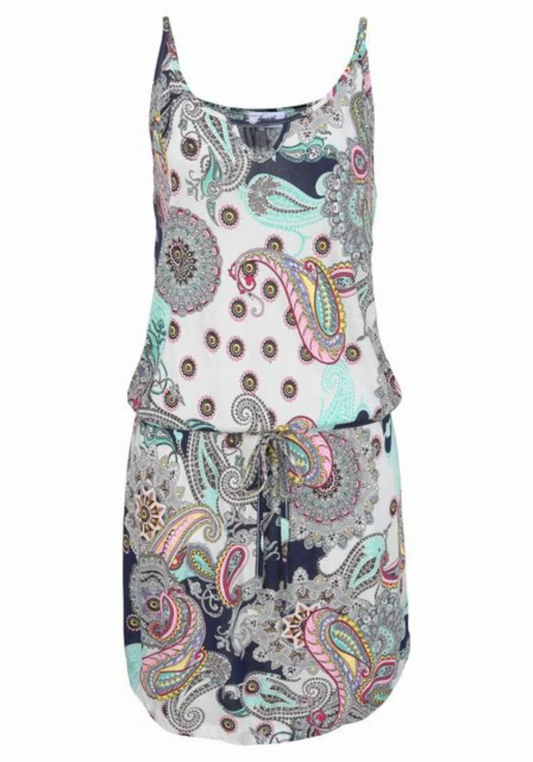 Beachtime Strandkleid mit Paisleymuster in lockerer Passform, Minikleid, So günstig online kaufen
