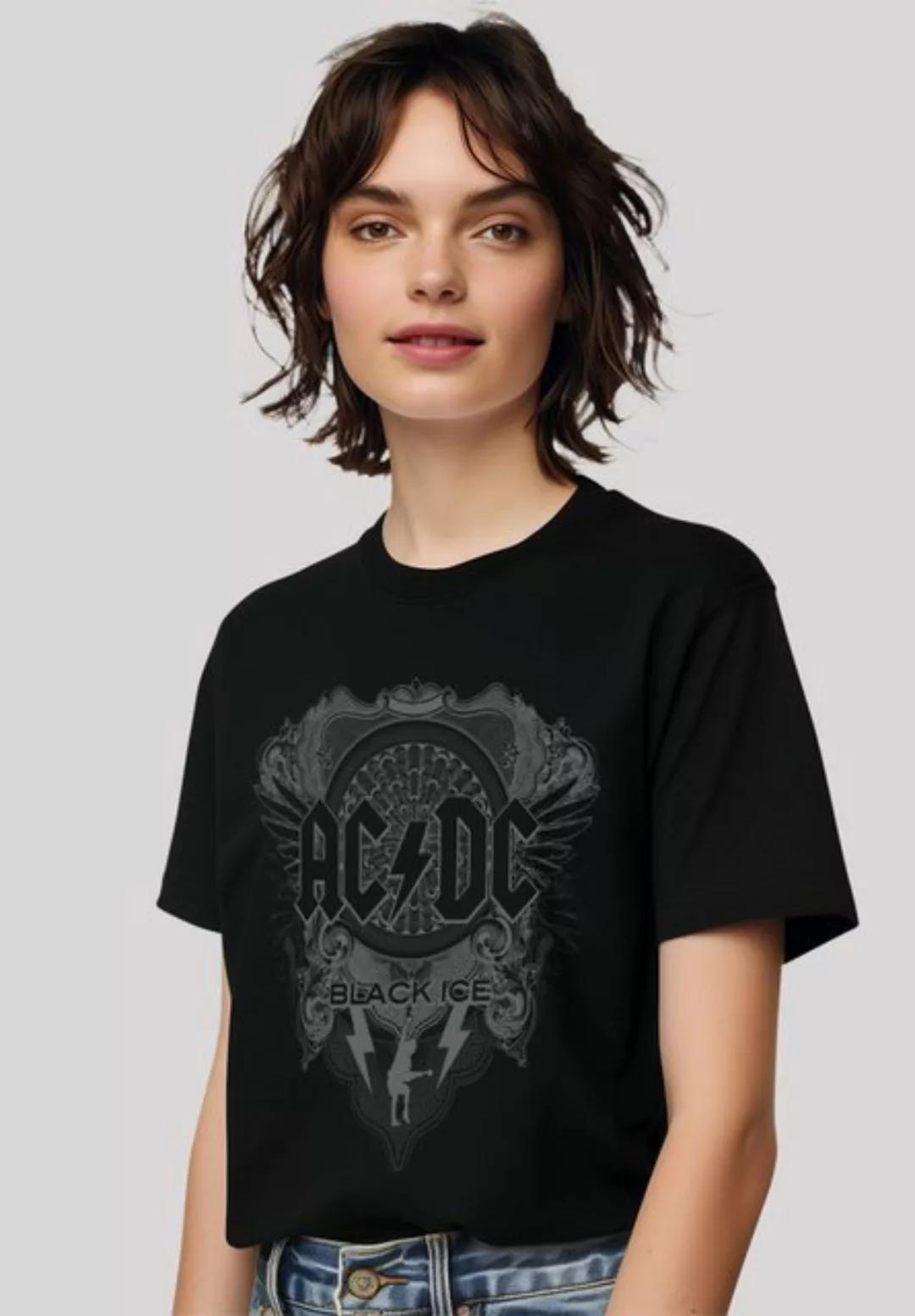 F4NT4STIC T-Shirt AC/DC Rock Musik Band Black Ice Premium Qualität günstig online kaufen