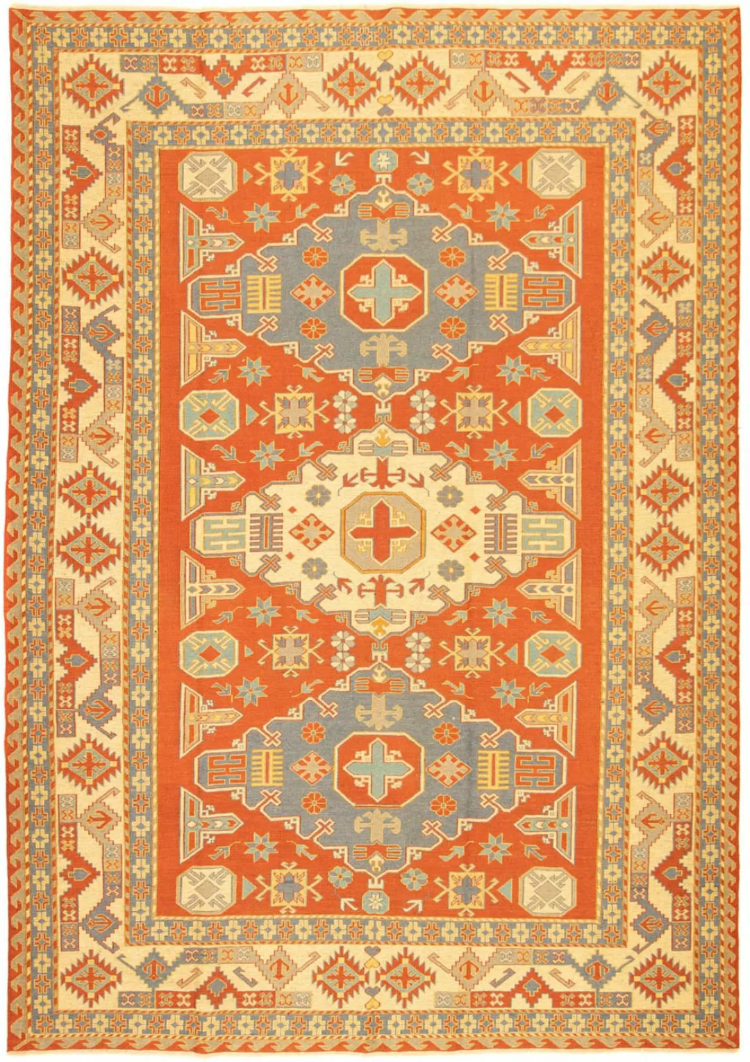 morgenland Wollteppich »Kelim - Oriental - 255 x 208 cm - orange«, rechteck günstig online kaufen