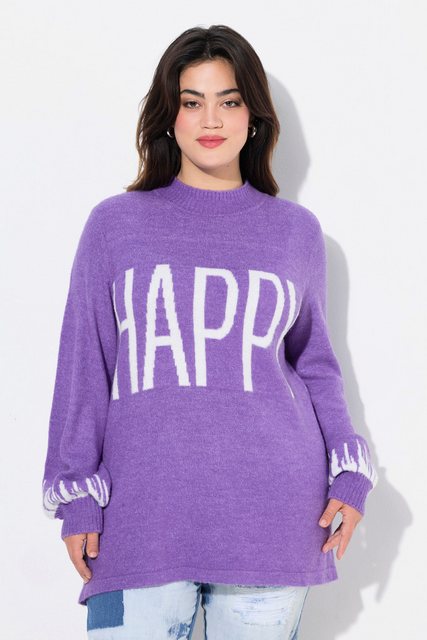 Angel of Style Rollkragenpullover Pullover HAPPY-Statement Ballon-Langarm günstig online kaufen