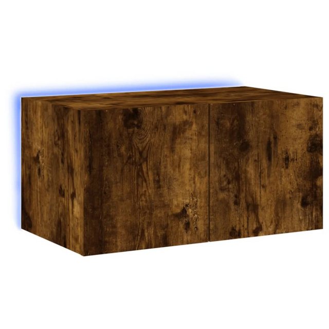 vidaXL TV-Schrank TV-Wandschrank mit LED-Leuchten Räuchereiche 60x35x31 cm günstig online kaufen