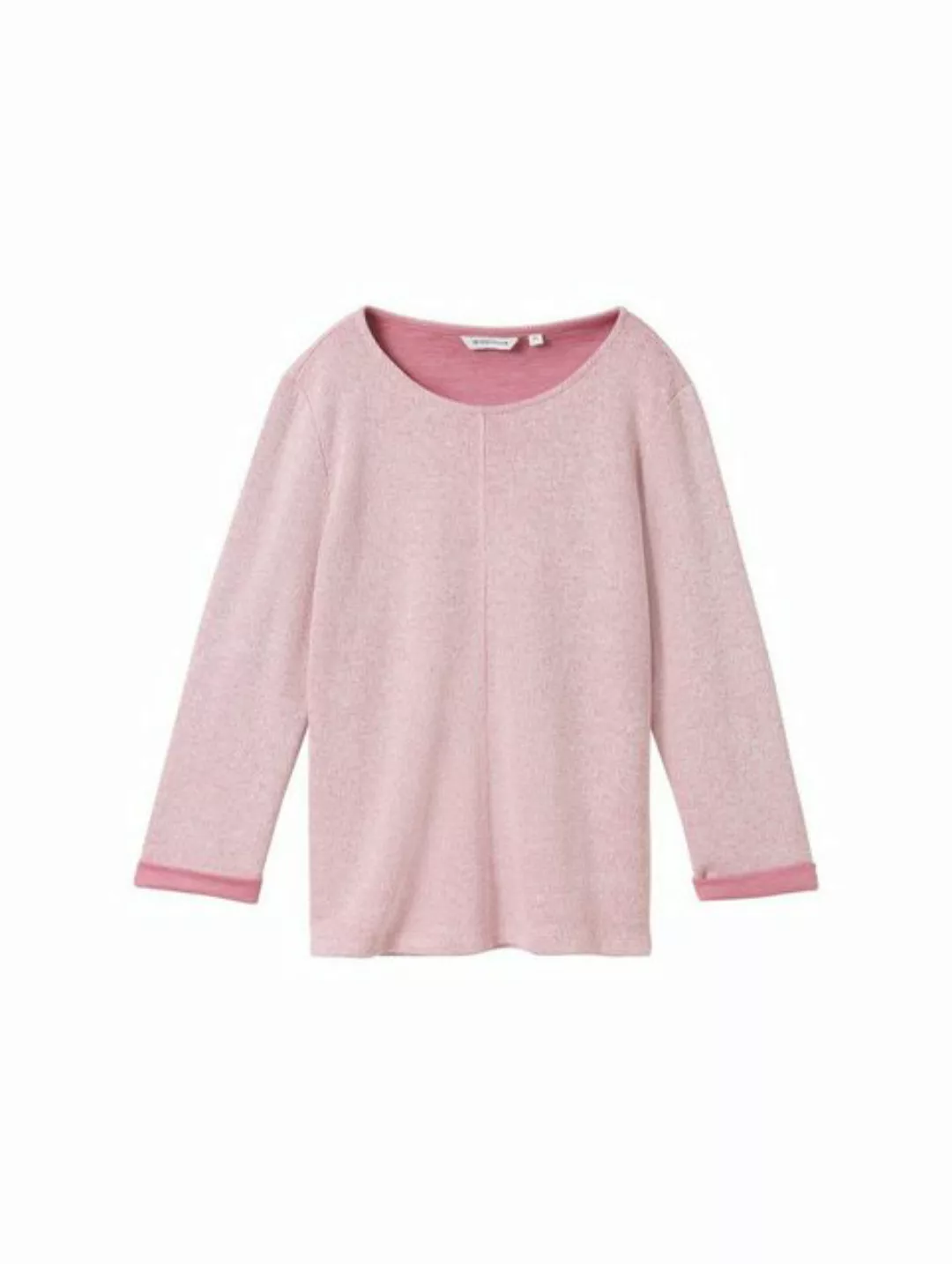 TOM TAILOR Sweatshirt Sweatshirt double face, pink velvet melange günstig online kaufen