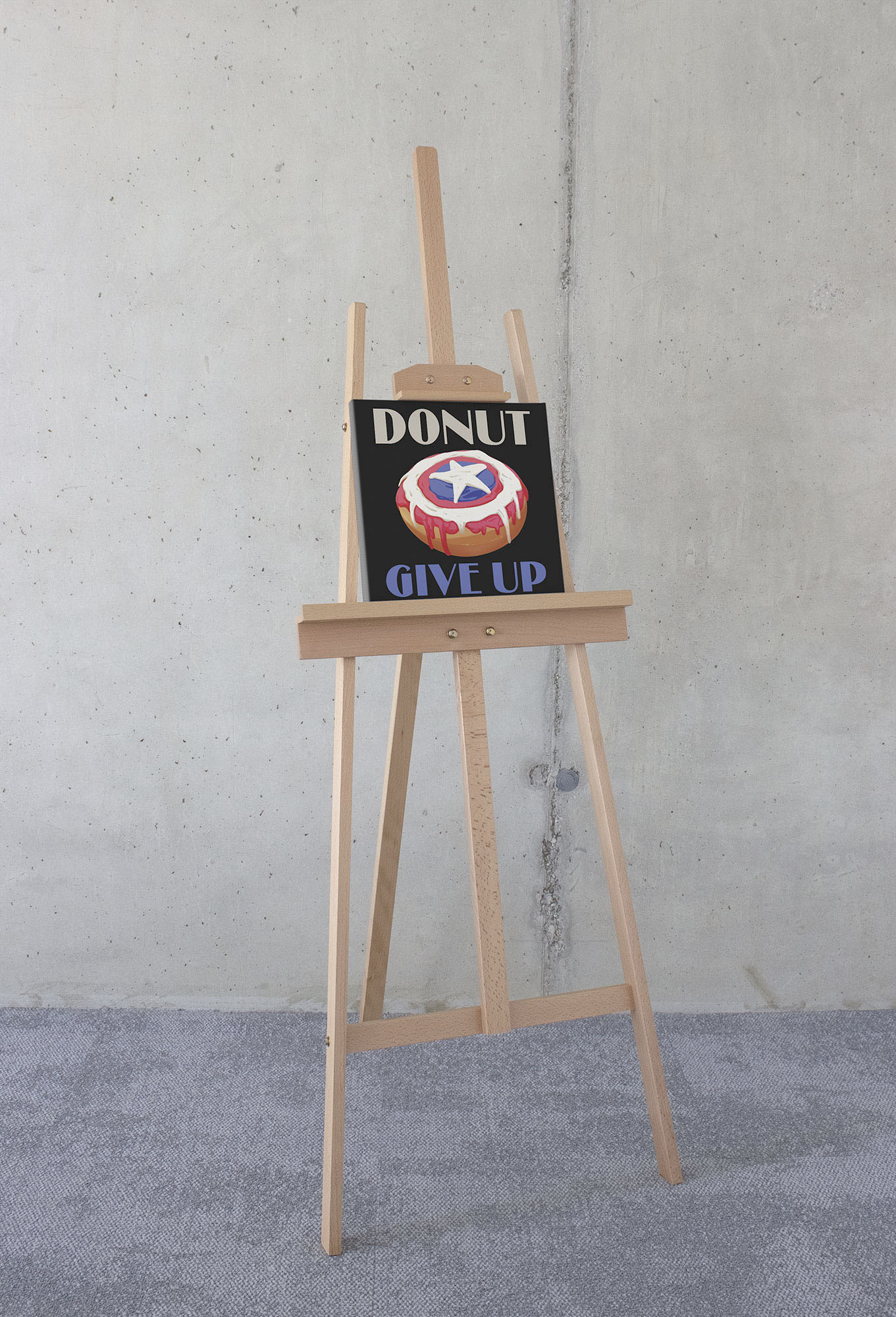 Komar Leinwandbild "Keilrahmenbild - Donut give up - Größe 30 x 30 cm", Dis günstig online kaufen