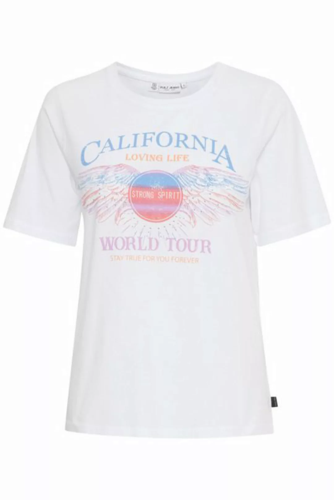 Pulz Jeans T-Shirt PZBRIELLE World Tour Tshirt T-Shirt mit Frontprint günstig online kaufen