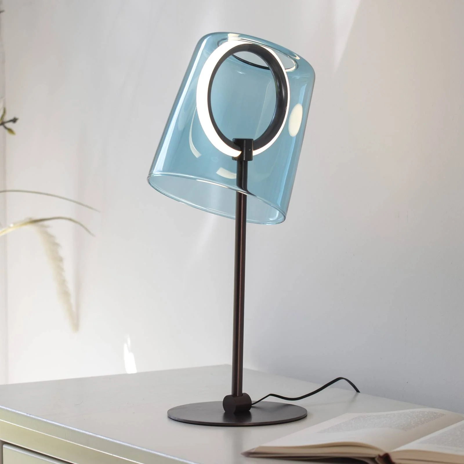 Paul Neuhaus LED-Tischlampe Zula, blau, Höhe 42 cm günstig online kaufen